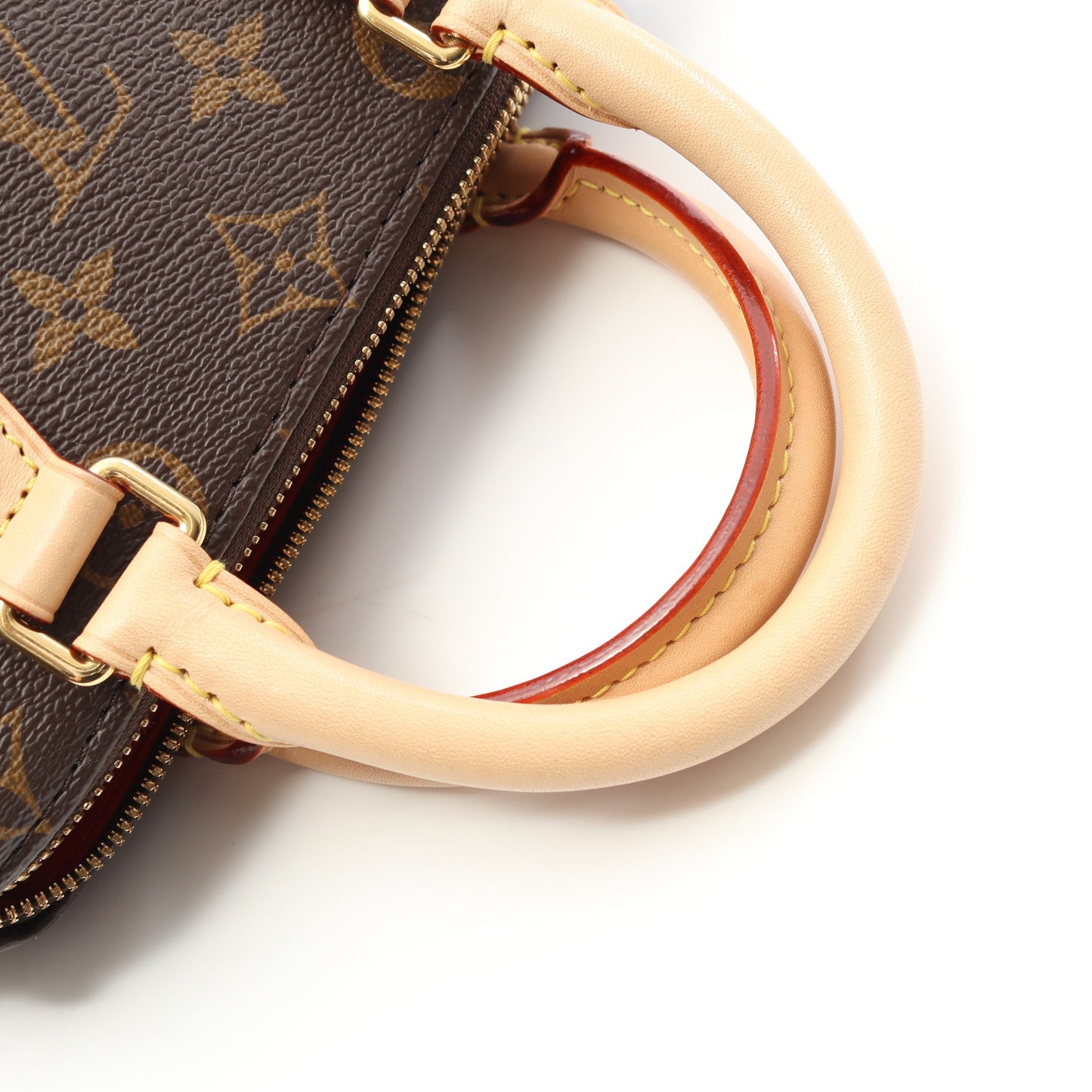 スピーディ バンドリエール 20 モノグラム ベージュ ハンドバッグ PVC レザー ブラウン 2WAY ルイヴィトン バッグ LOUIS VUITTON
