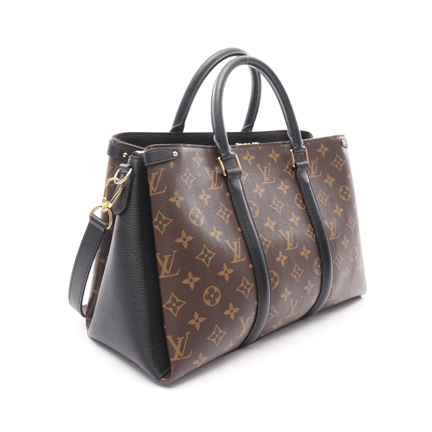 スフロ NV MM モノグラム ノワール ハンドバッグ PVC レザー ブラウン ブラック 2WAY ルイヴィトン バッグ LOUIS VUITTON