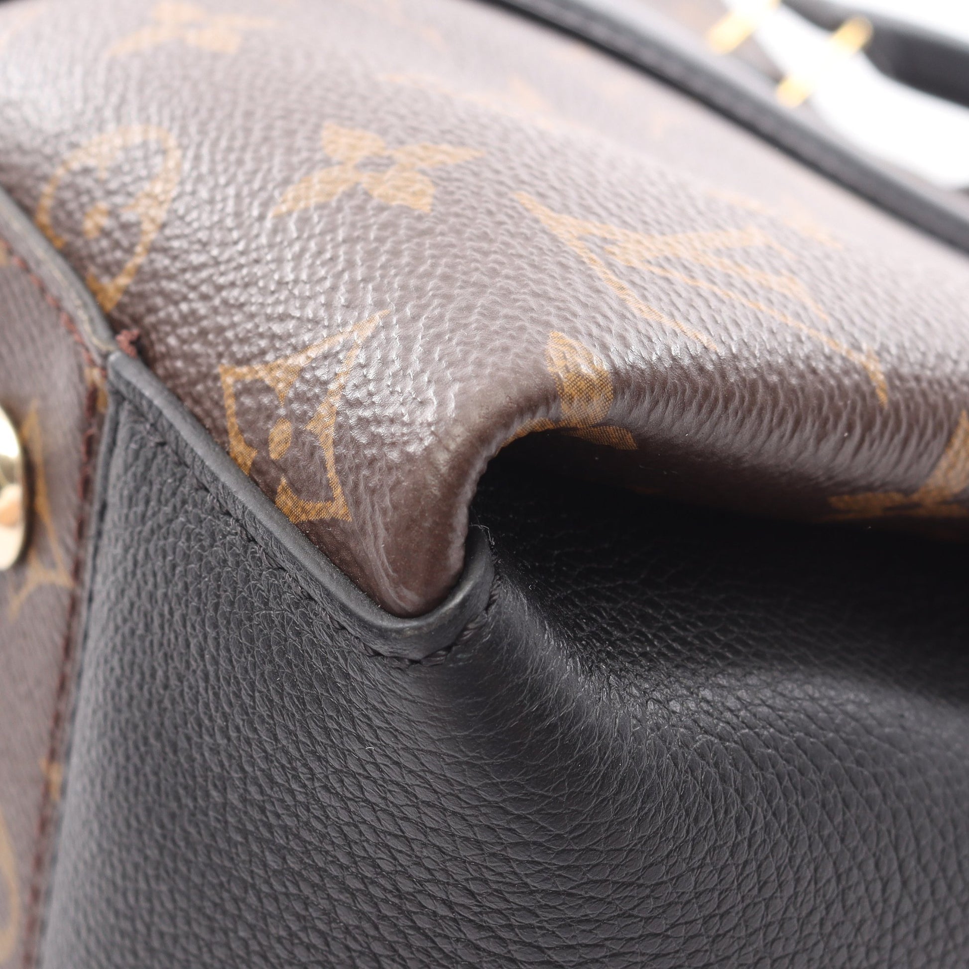 スフロ NV MM モノグラム ノワール ハンドバッグ PVC レザー ブラウン ブラック 2WAY ルイヴィトン バッグ LOUIS VUITTON