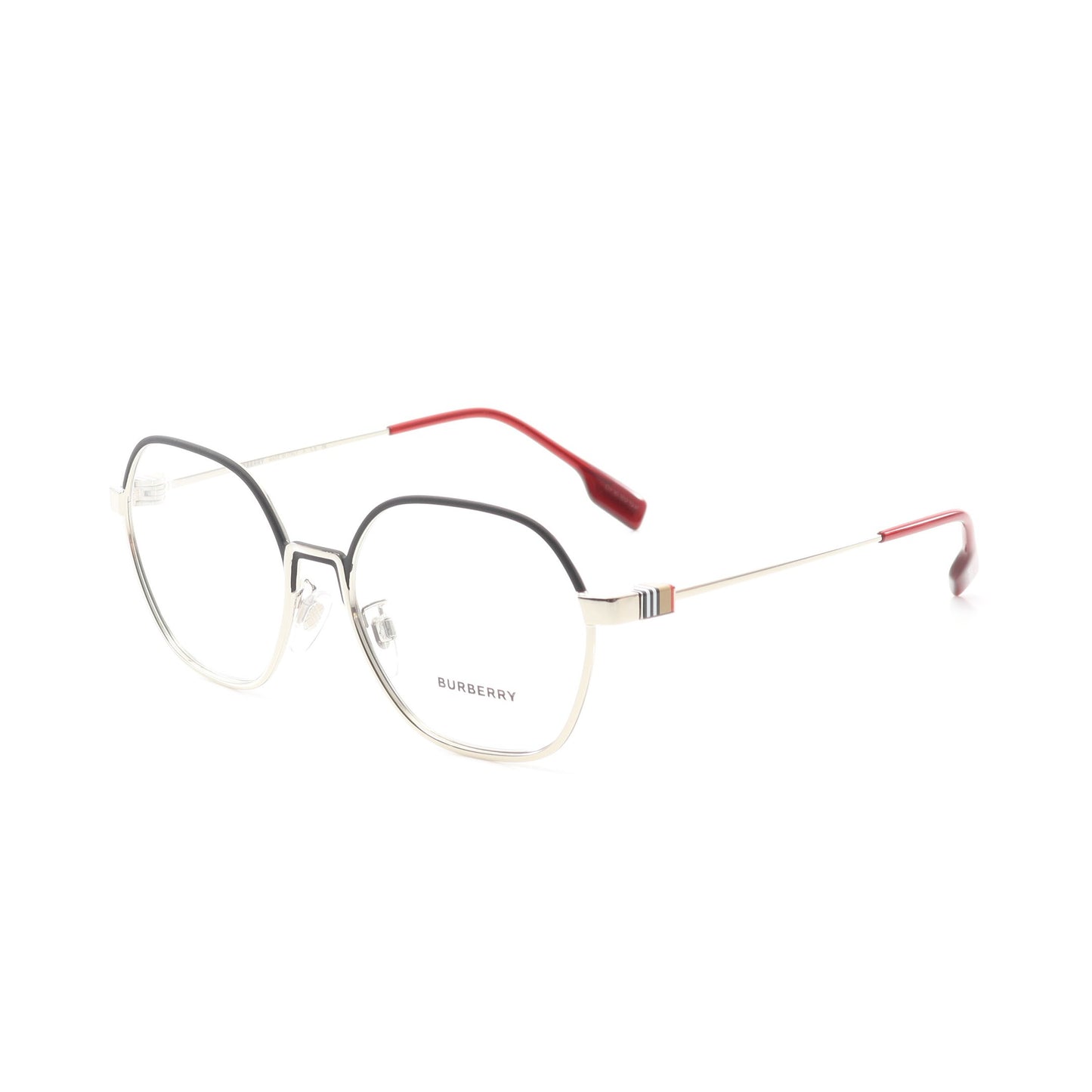 伊達 メガネ 眼鏡 シルバー レッド バーバリー 財布・小物 BURBERRY