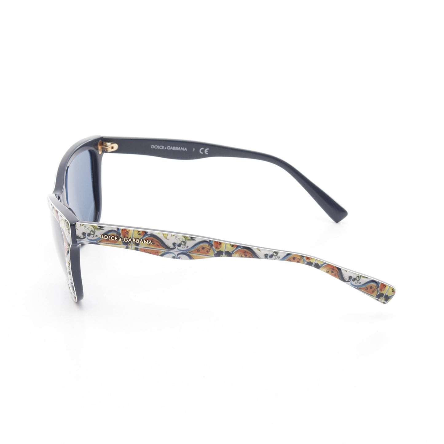 マヨルカ柄 サングラス ホワイト ネイビー マルチカラー キッズ ドルチェアンドガッバーナ 財布・小物 DOLCE&GABBANA