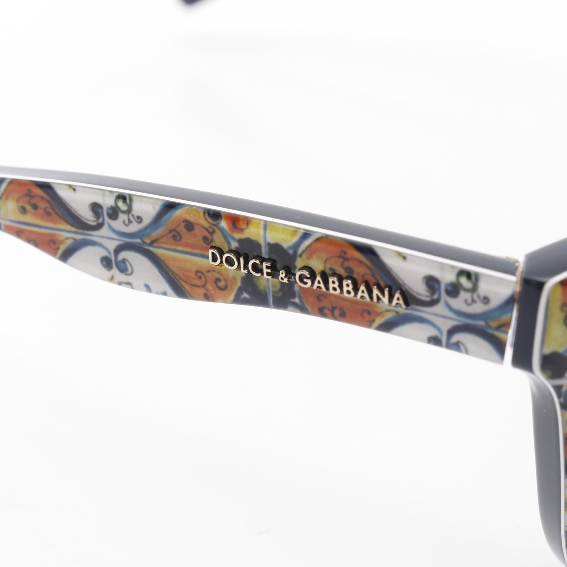 マヨルカ柄 サングラス ホワイト ネイビー マルチカラー キッズ ドルチェアンドガッバーナ 財布・小物 DOLCE&GABBANA