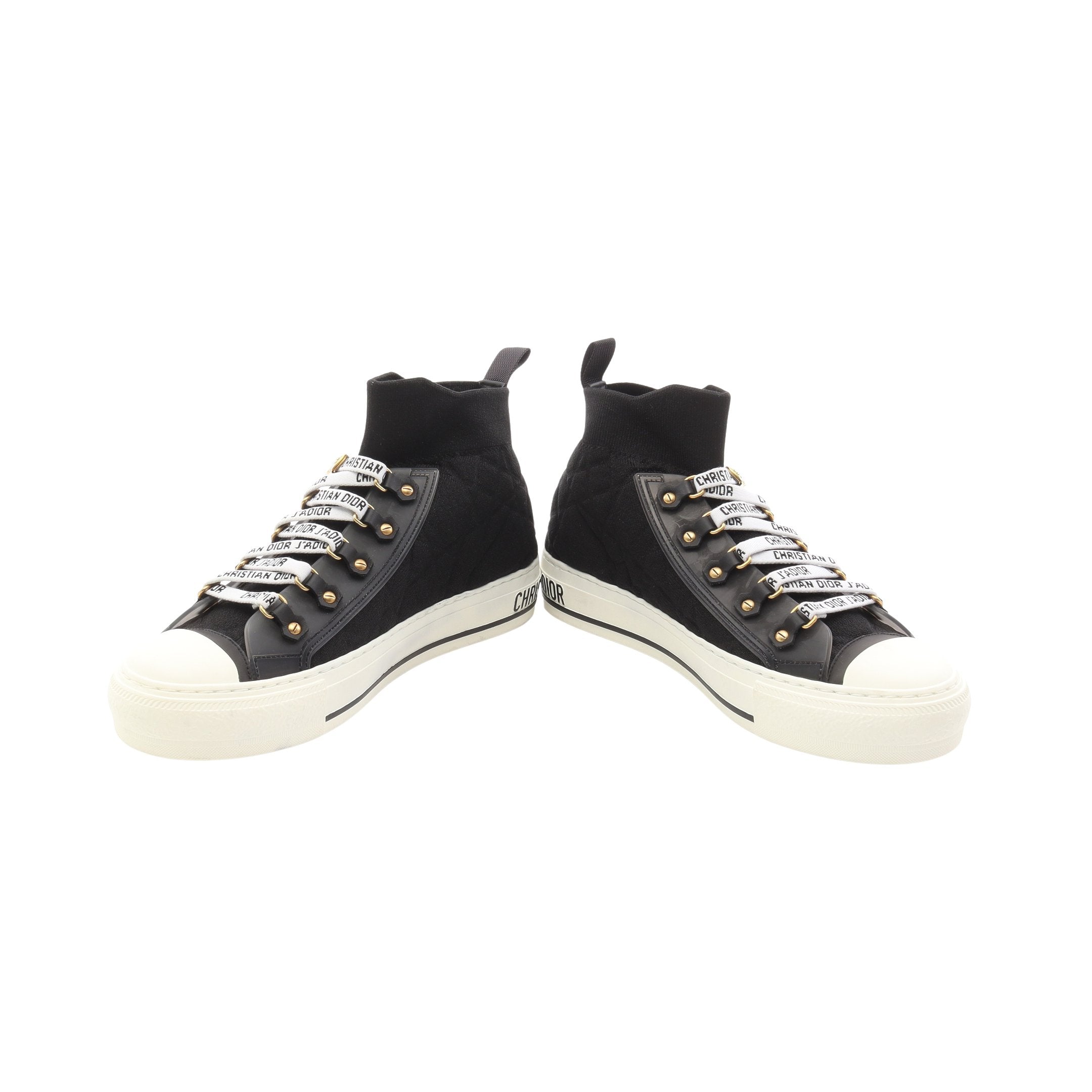 WALK'N'DIOR ハイカットスニーカー ファブリック ブラック WALK'N'DIOR ハイカットスニーカー ファブリック ブラック