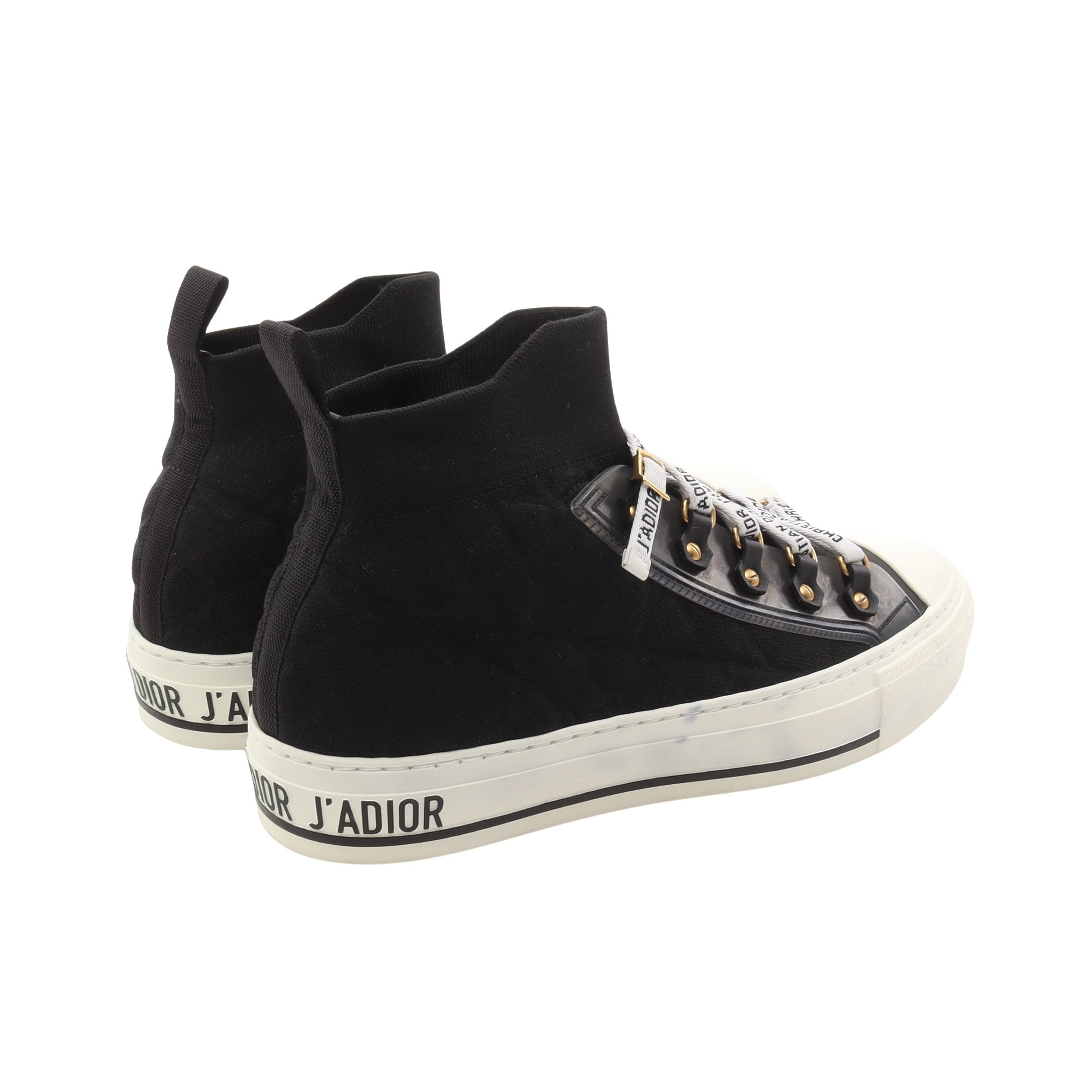 WALK'N'DIOR ハイカットスニーカー ファブリック ブラック WALK'N'DIOR ハイカットスニーカー ファブリック ブラック