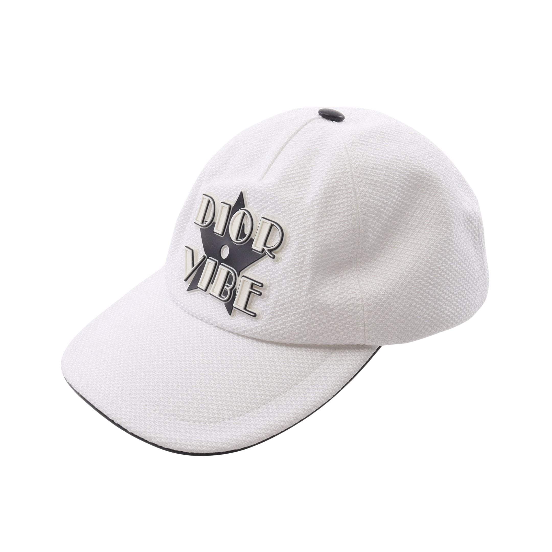 DIOR VIBE キャップ コットン ホワイト ブラック クリスチャン