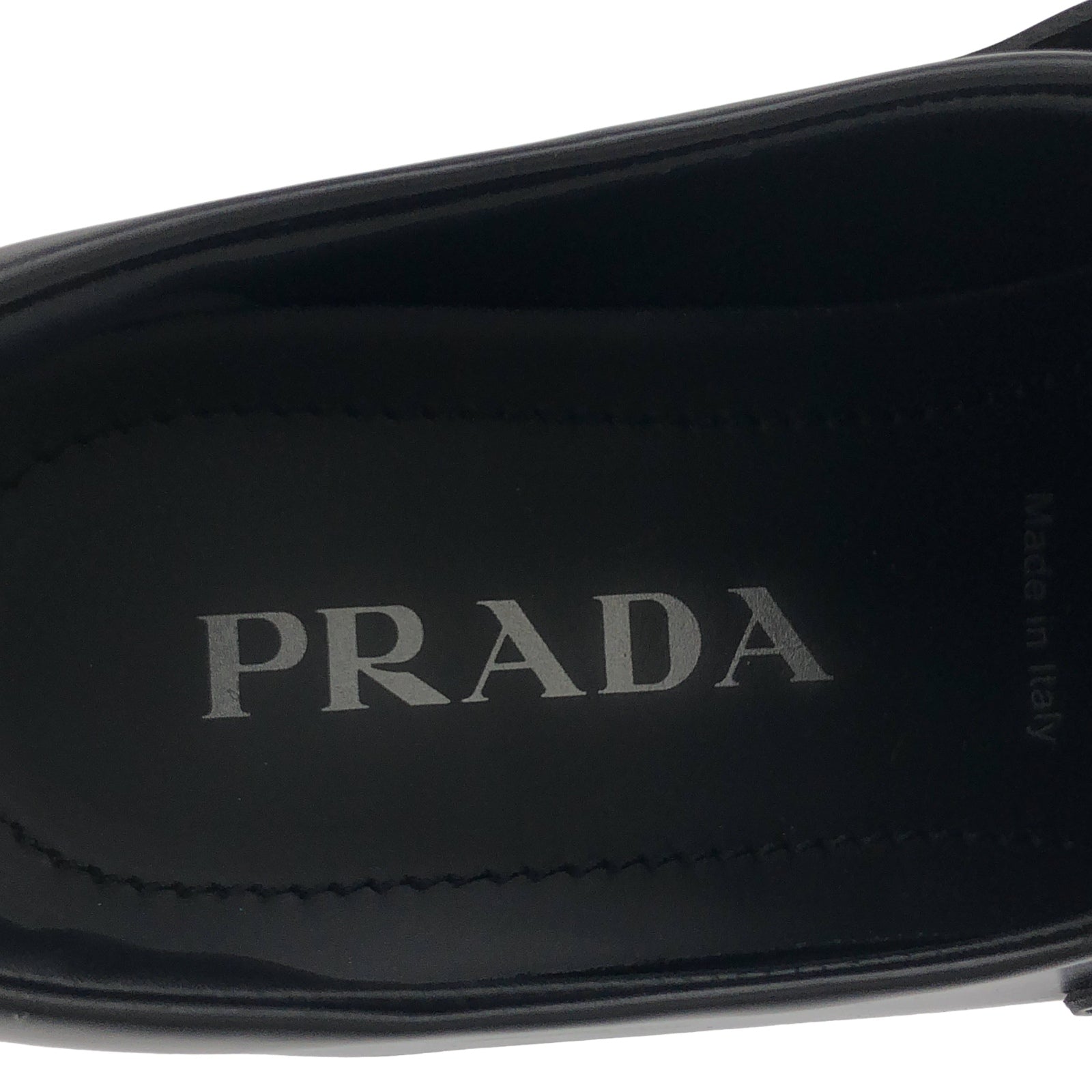 くつ ローファー レザー ブラック プラダ シューズ PRADA