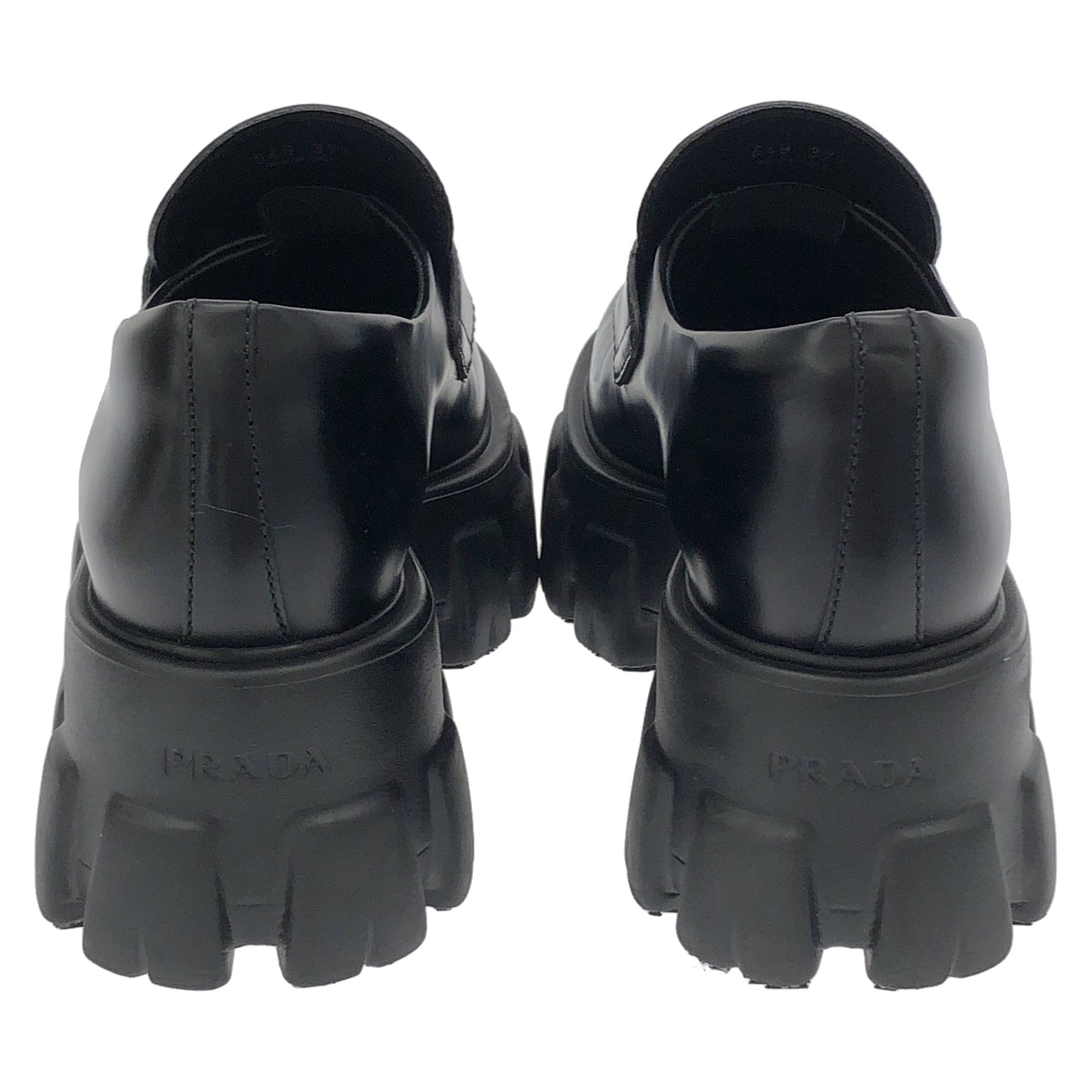 くつ ローファー レザー ブラック プラダ シューズ PRADA