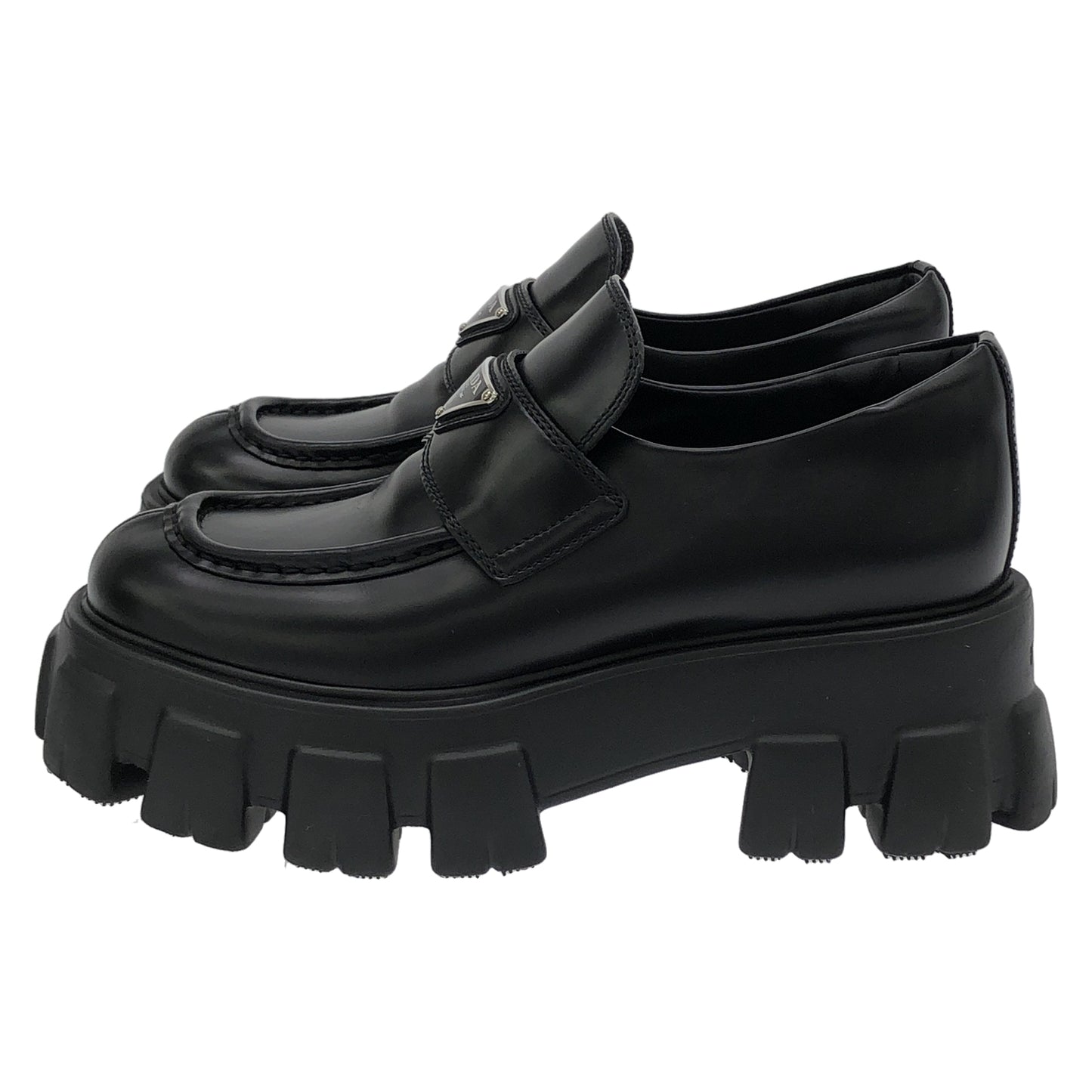 くつ ローファー レザー ブラック プラダ シューズ PRADA