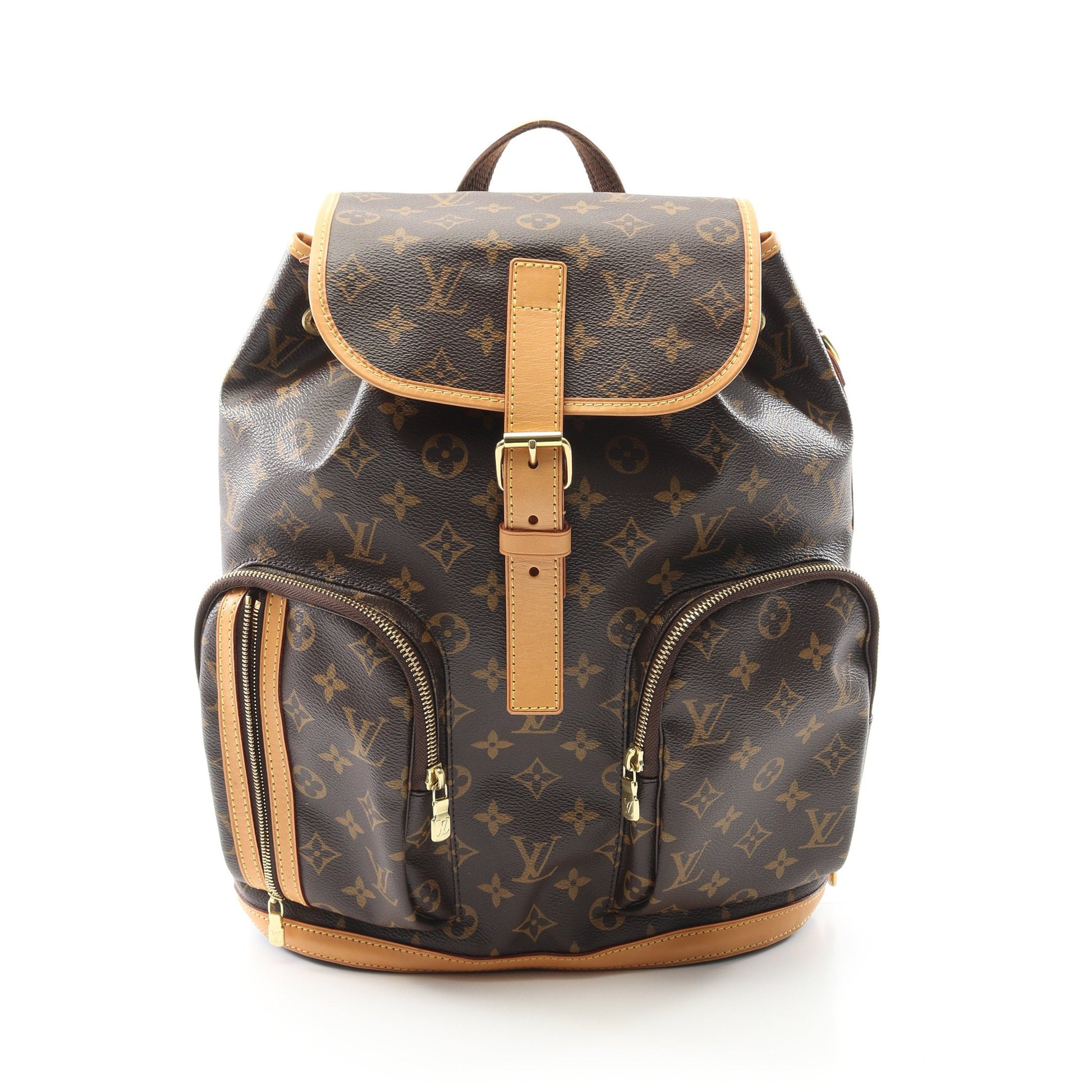 サックアド ボスフォール モノグラム バックパック リュックサック PVC レザー ブラウン ルイヴィトン バッグ LOUIS VUITTON