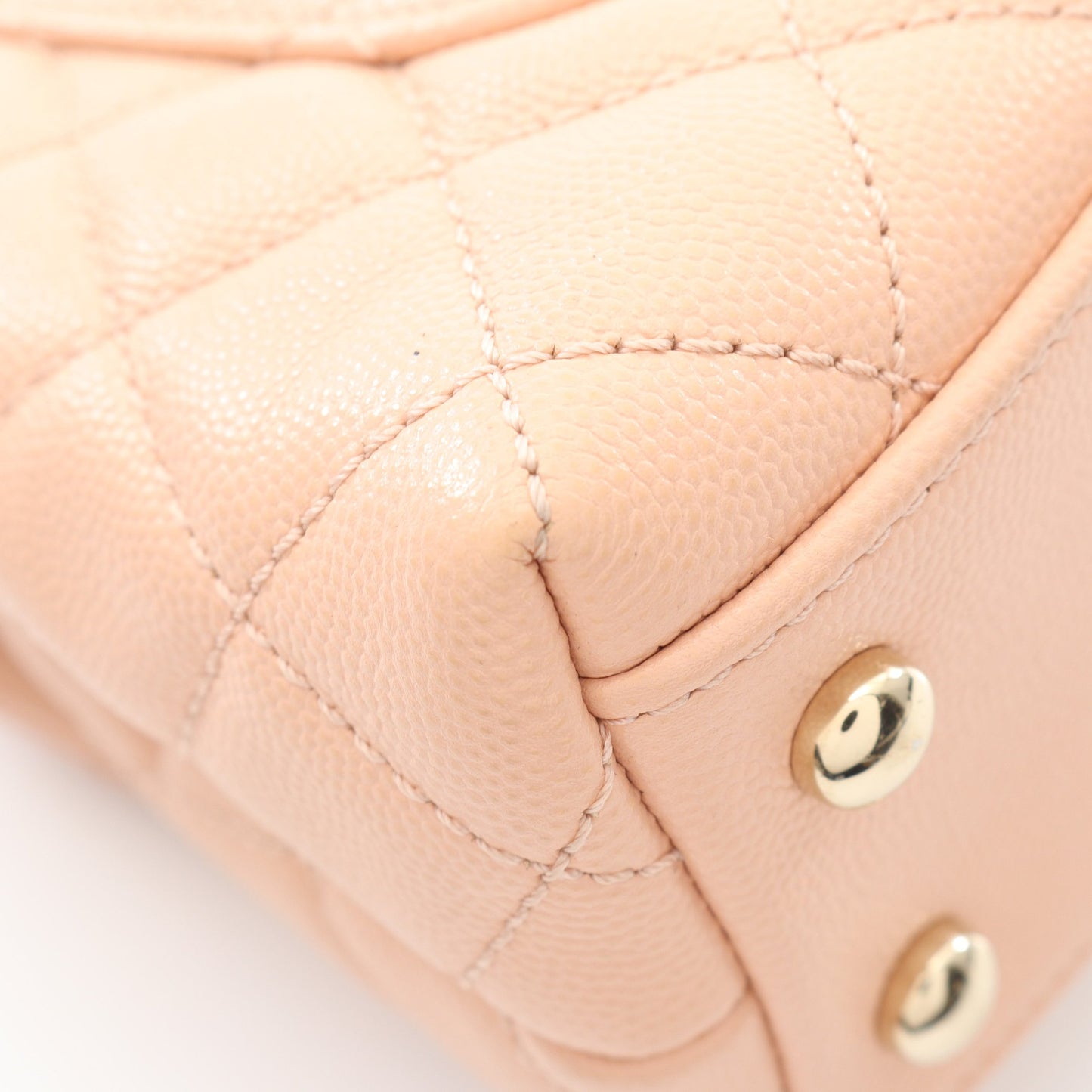ココハンドルXXS トップハンドル ハンドバッグ キャビアスキン ピンクベージュ ゴールド金具 2WAY シャネル バッグ CHANEL