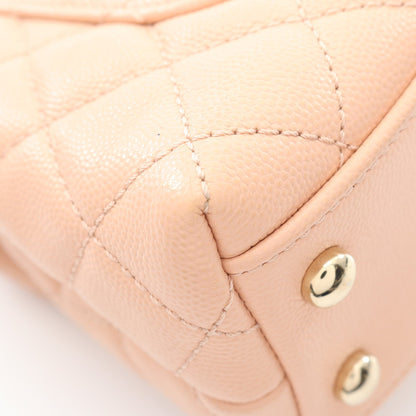 ココハンドルXXS トップハンドル ハンドバッグ キャビアスキン ピンクベージュ ゴールド金具 2WAY シャネル バッグ CHANEL