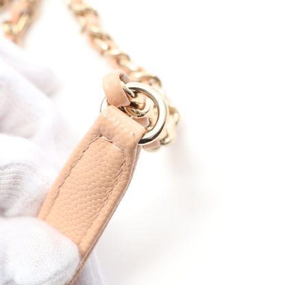 ココハンドルXXS トップハンドル ハンドバッグ キャビアスキン ピンクベージュ ゴールド金具 2WAY シャネル バッグ CHANEL