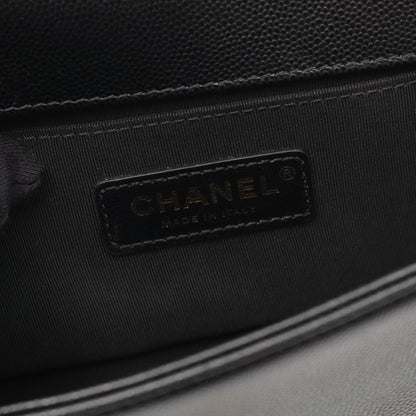 ボーイシャネル スモール チェーンショルダーバッグ キャビアスキン ブラック ゴールド金具 シャネル バッグ CHANEL
