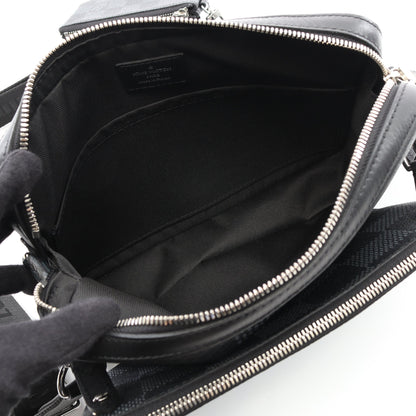トリオ メッセンジャー ダミエグラフィット ショルダーバッグ PVC レザー ブラック ルイヴィトン バッグ LOUIS VUITTON