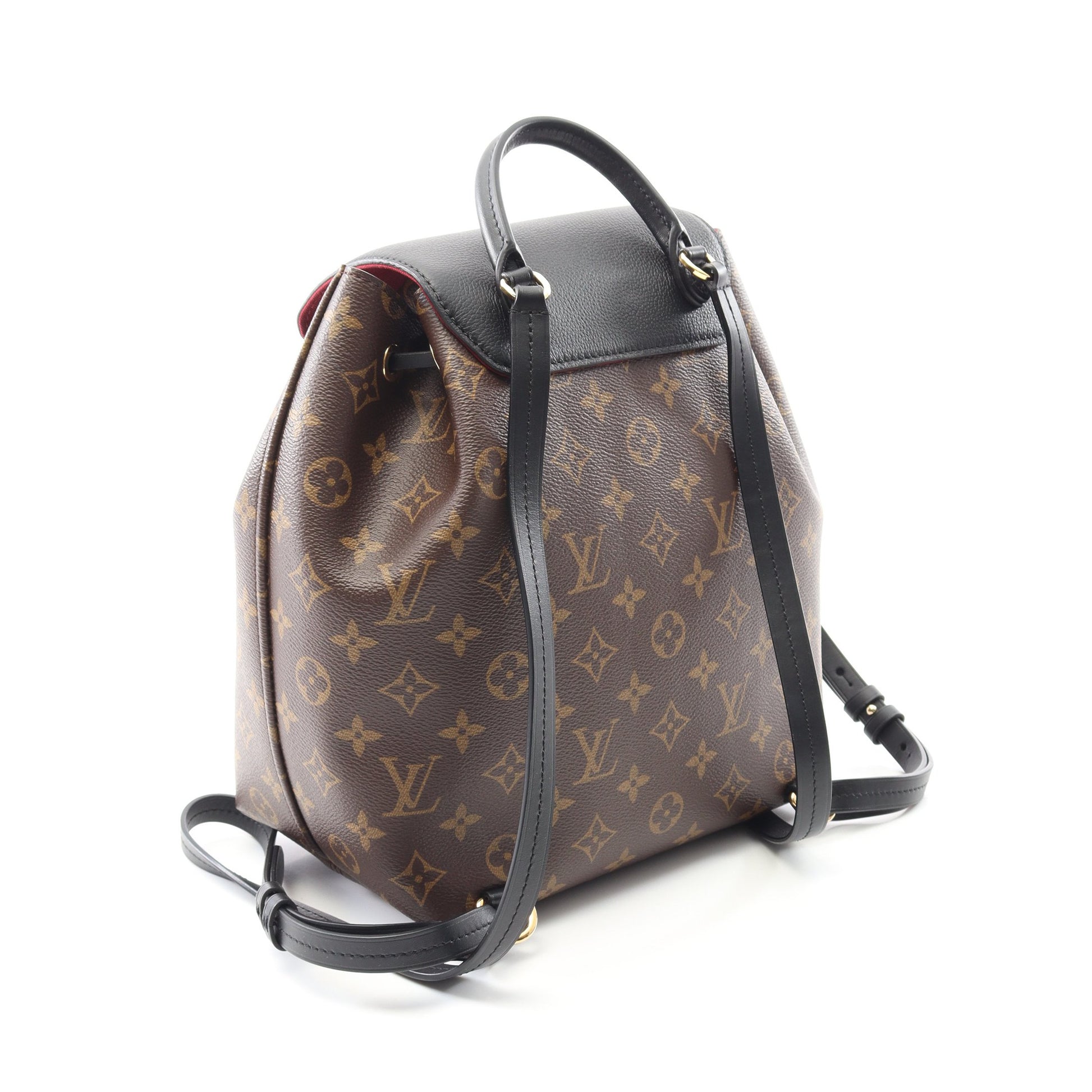 モンスリ NM PM モノグラム バックパック リュックサック PVC レザー ブラウン ブラック ルイヴィトン バッグ LOUIS VUITTON