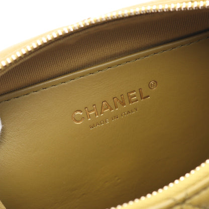 マトラッセ スモールホーボー チェーンショルダーバッグ ラムスキン カーキグリーン ゴールド金具 シャネル バッグ CHANEL