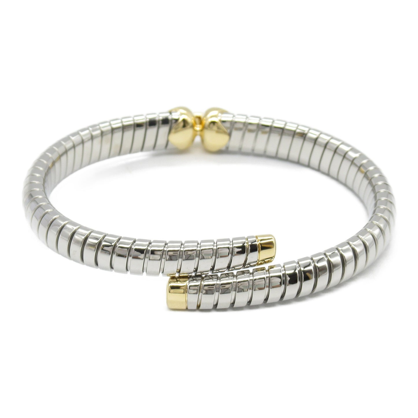 ドッピオ バングル バングル K18（イエローゴールド） ステンレススチール シルバー ブルガリ アクセサリー BVLGARI