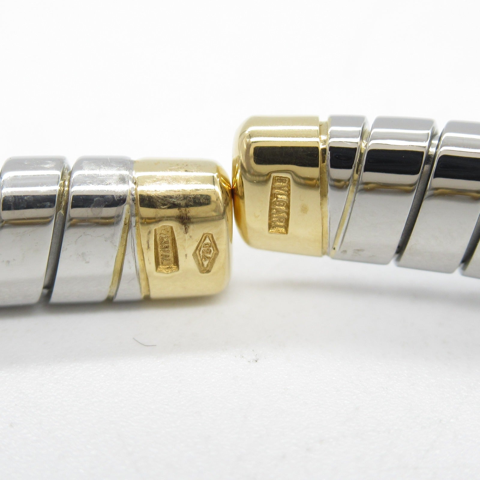 ドッピオ バングル バングル K18（イエローゴールド） ステンレススチール シルバー ブルガリ アクセサリー BVLGARI