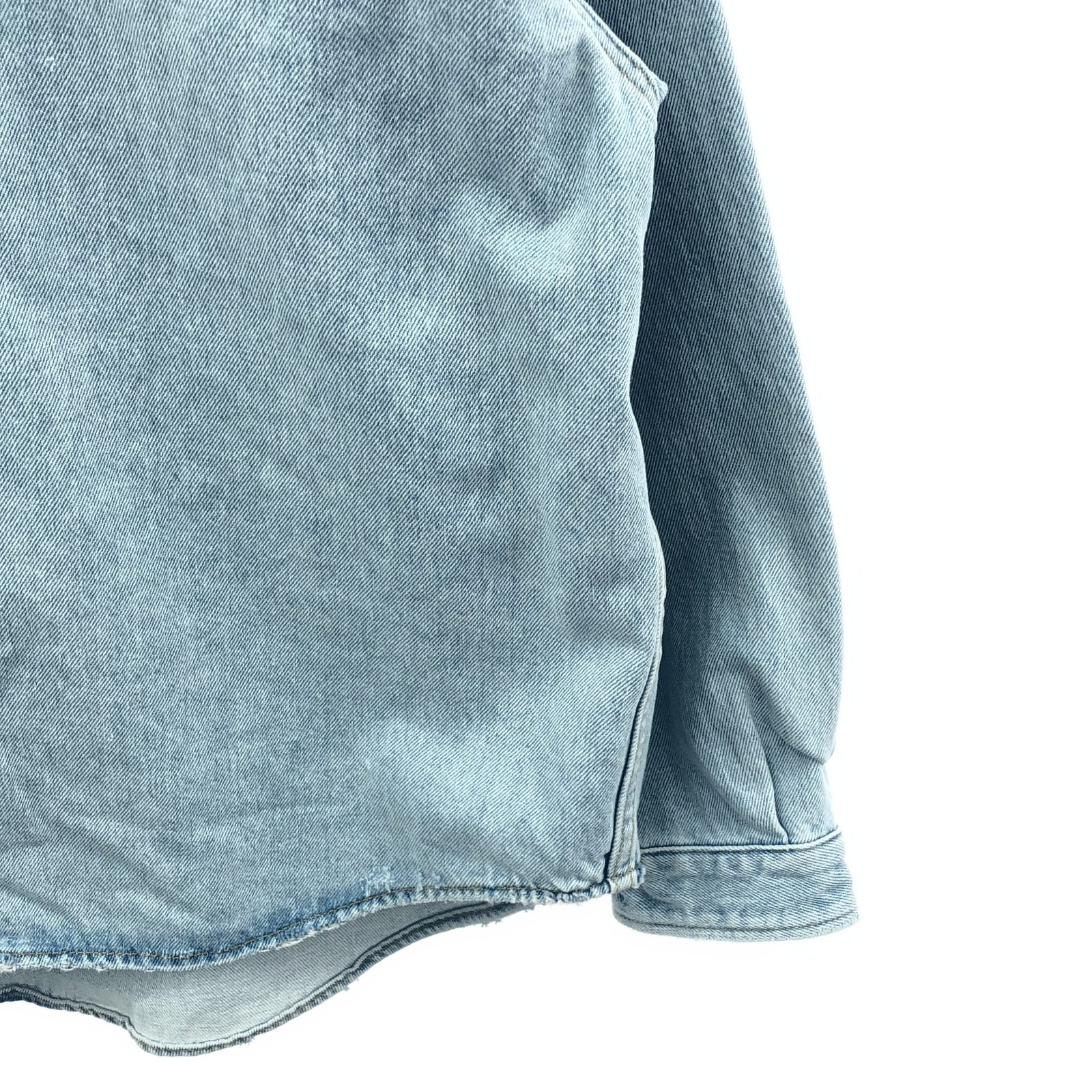 Levi's ダメージ加工 デニム シャツ ライトブルー シャツ コットン