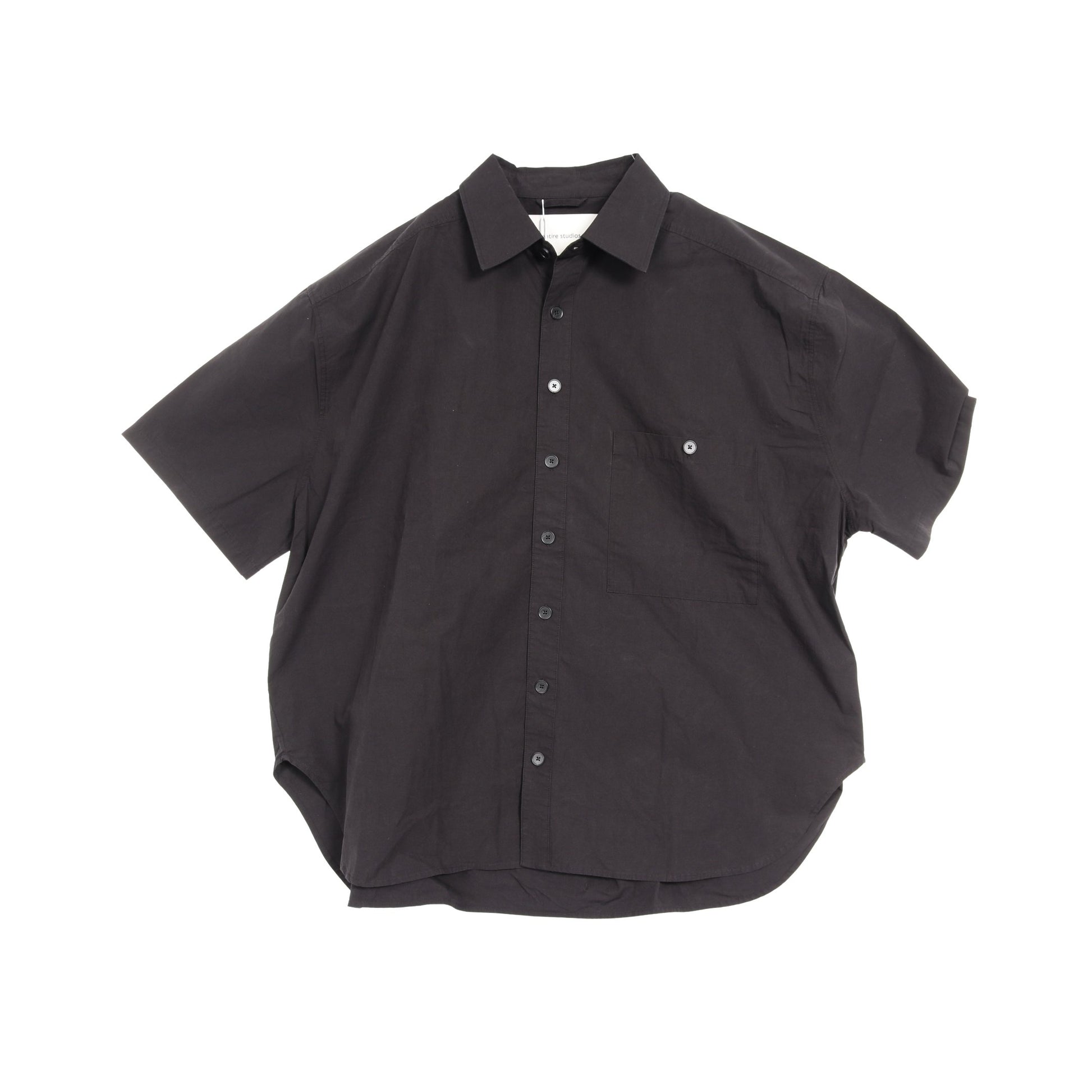 Dupper SS SHIRT オーバーサイズ シャツ 半袖 コットン ブラック エンタイアスタジオ トップス ENTIRE STUDIOS