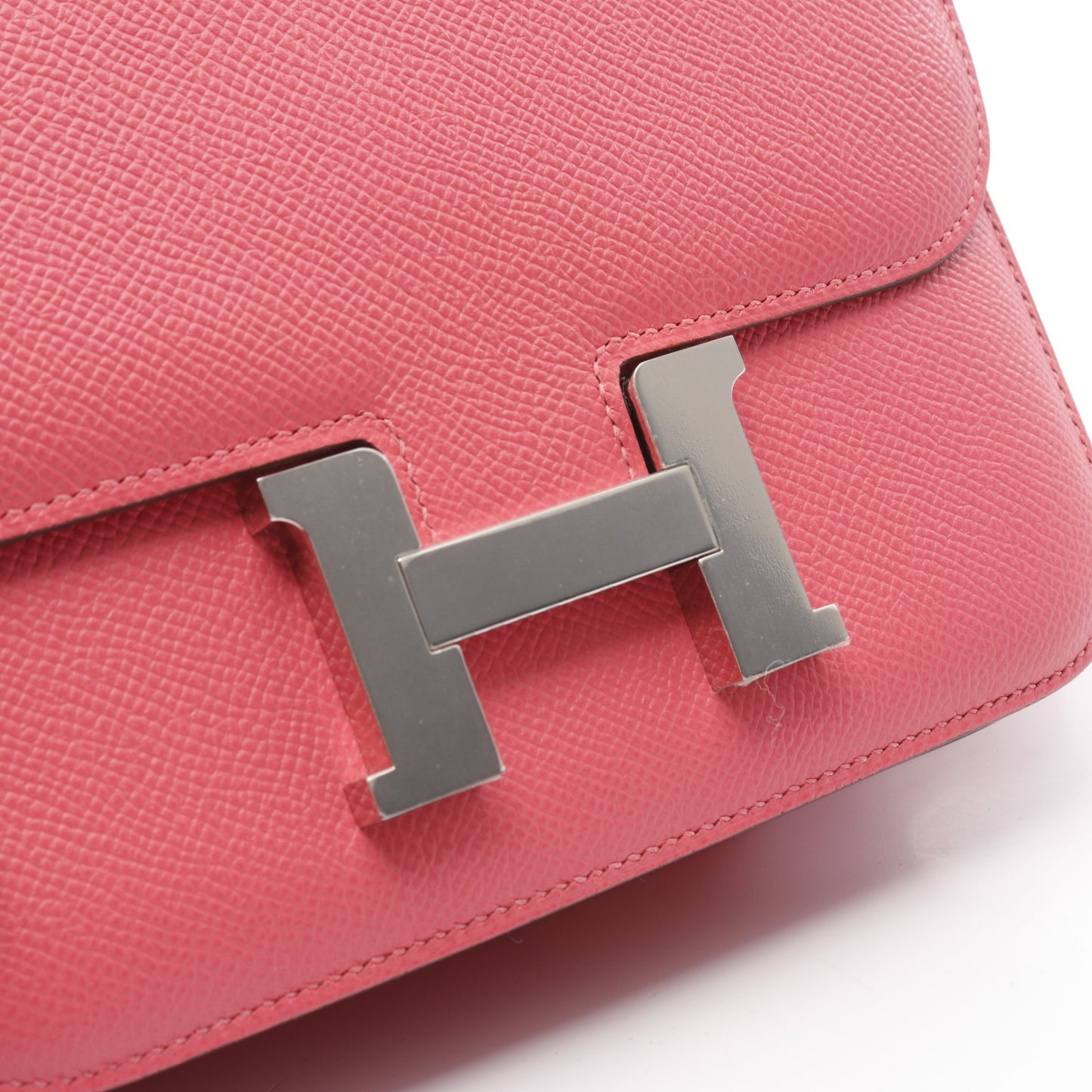 コンスタンス3 ミニ ローズアザレ ショルダーバッグ ヴォーエプソン ピンク シルバー金具 Y刻印 エルメス バッグ HERMES