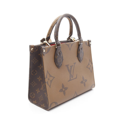 オンザゴーPM モノグラムリバース ハンドバッグ PVC ブラウン ベージュ 2WAY ルイヴィトン バッグ LOUIS VUITTON