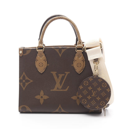 オンザゴーPM モノグラムリバース ハンドバッグ PVC ブラウン ベージュ 2WAY ルイヴィトン バッグ LOUIS VUITTON