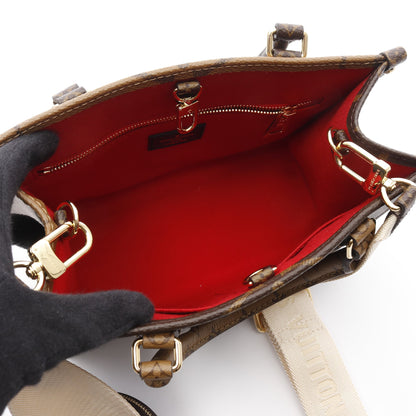オンザゴーPM モノグラムリバース ハンドバッグ PVC ブラウン ベージュ 2WAY ルイヴィトン バッグ LOUIS VUITTON