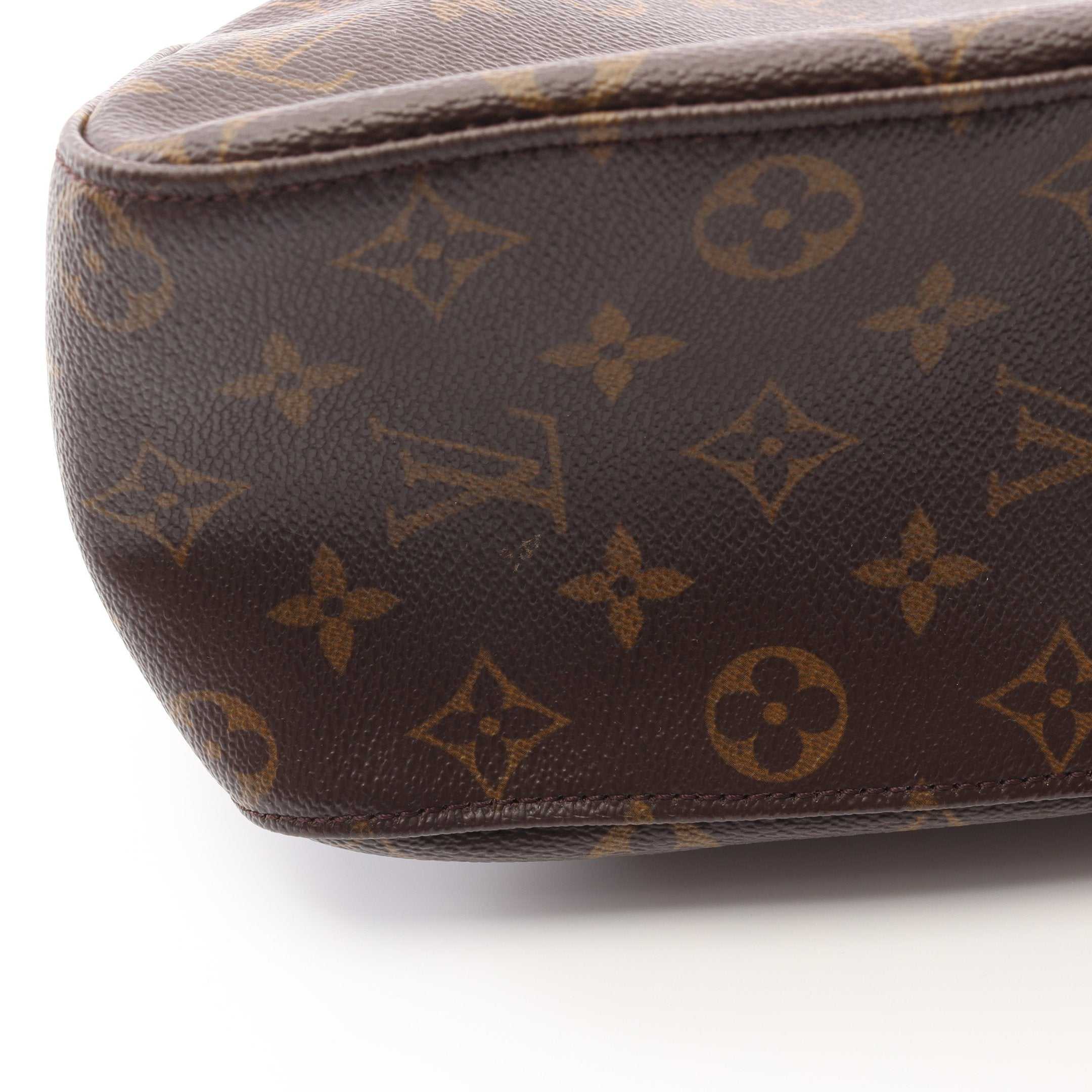 ルーピングGM モノグラム ショルダーバッグ PVC レザー ブラウン ルイ