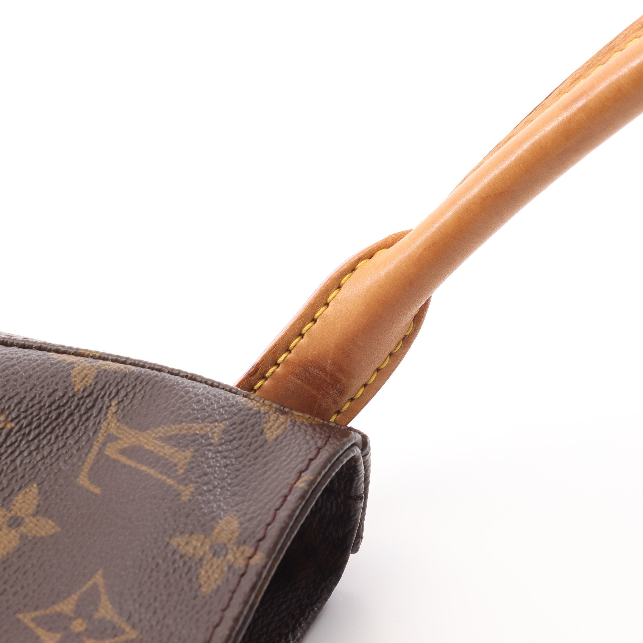 ルーピングGM モノグラム ショルダーバッグ PVC レザー ブラウン ルイ