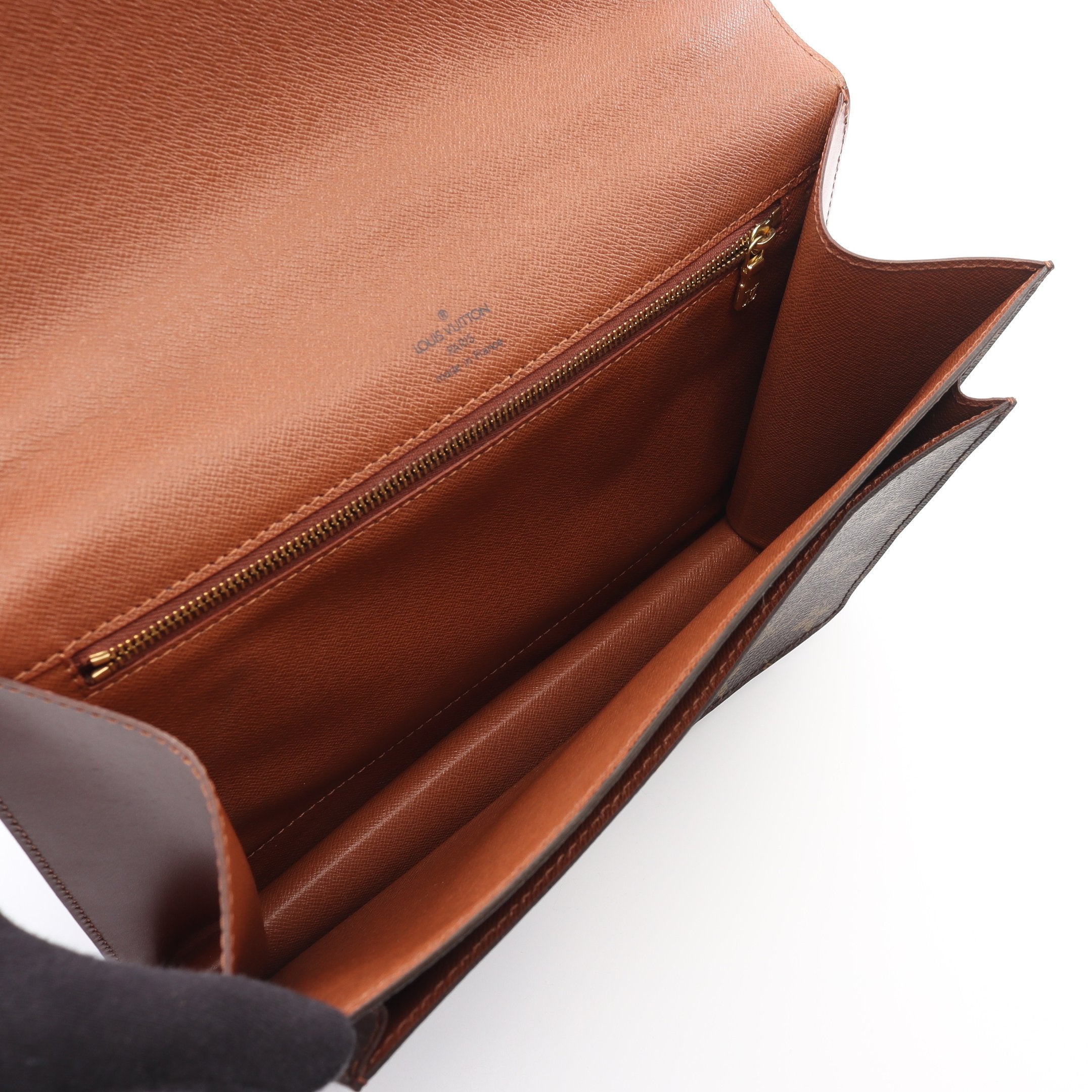 モンソー モノグラム ハンドバッグ PVC レザー ブラウン 2WAY ルイ