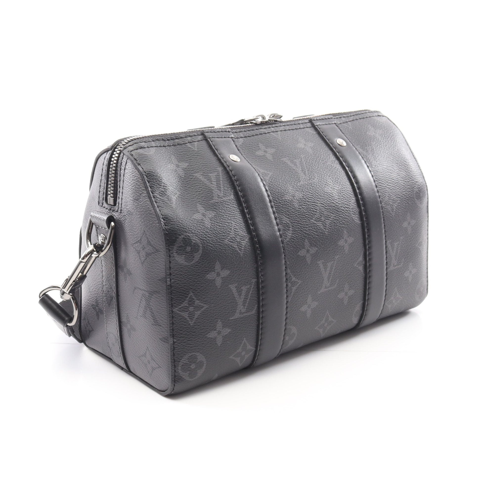 シティ キーポル モノグラムエクリプス リバース ショルダーバッグ PVC レザー ブラック グレー 2WAY ルイヴィトン バッグ LOUIS VUITTON
