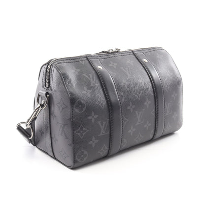 シティ キーポル モノグラムエクリプス リバース ショルダーバッグ PVC レザー ブラック グレー 2WAY ルイヴィトン バッグ LOUIS VUITTON