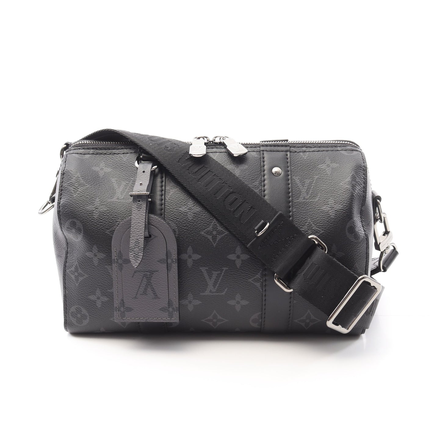 シティ キーポル モノグラムエクリプス リバース ショルダーバッグ PVC レザー ブラック グレー 2WAY ルイヴィトン バッグ LOUIS VUITTON