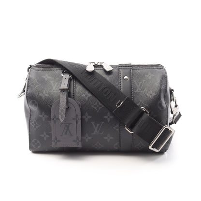 シティ キーポル モノグラムエクリプス リバース ショルダーバッグ PVC レザー ブラック グレー 2WAY ルイヴィトン バッグ LOUIS VUITTON