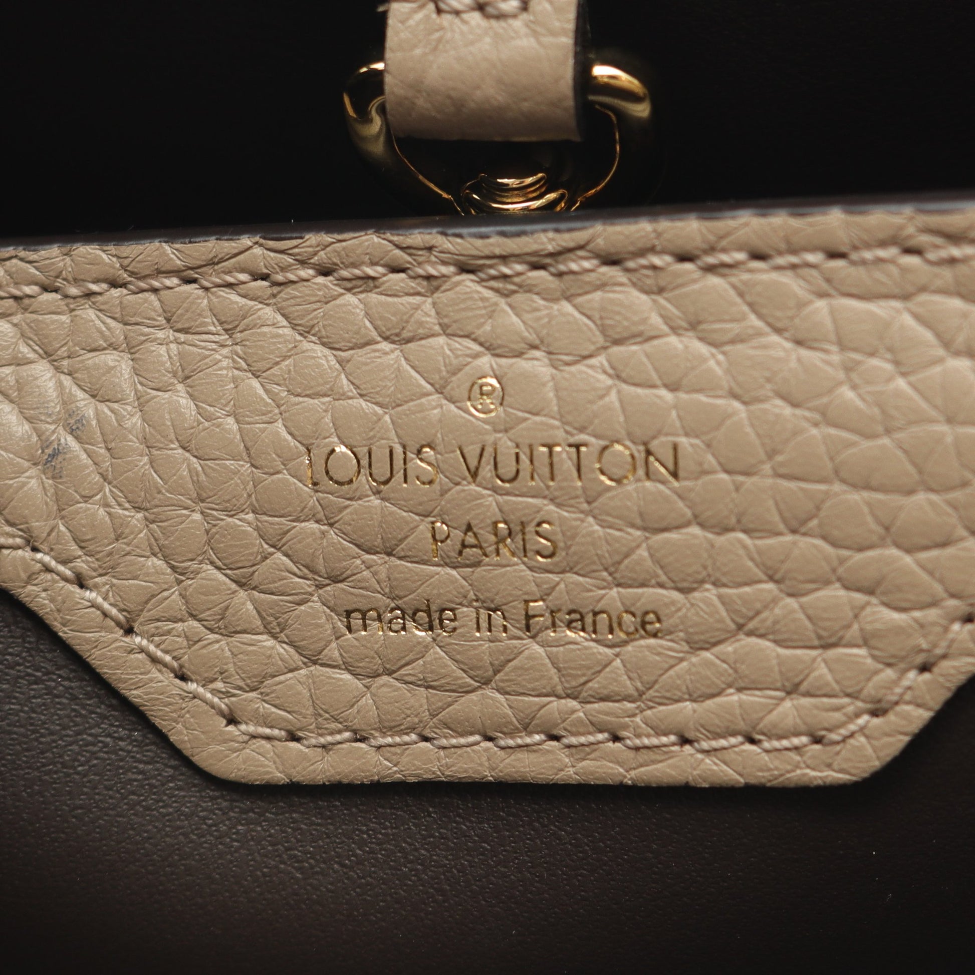 カプシーヌBB ガレ ハンドバッグ トリヨンレザー グレーベージュ 2WAY ルイヴィトン バッグ LOUIS VUITTON