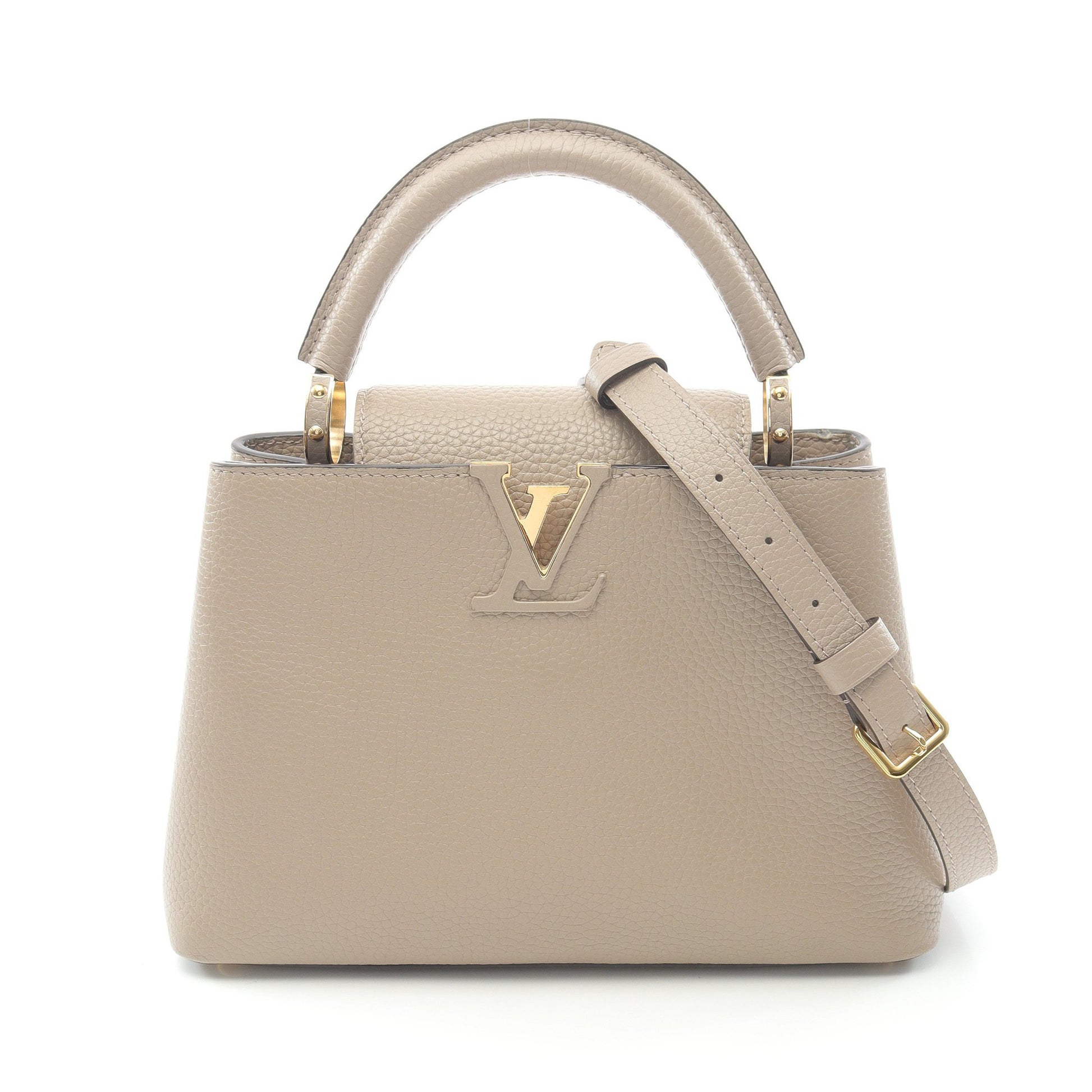 カプシーヌBB ガレ ハンドバッグ トリヨンレザー グレーベージュ 2WAY ルイヴィトン バッグ LOUIS VUITTON