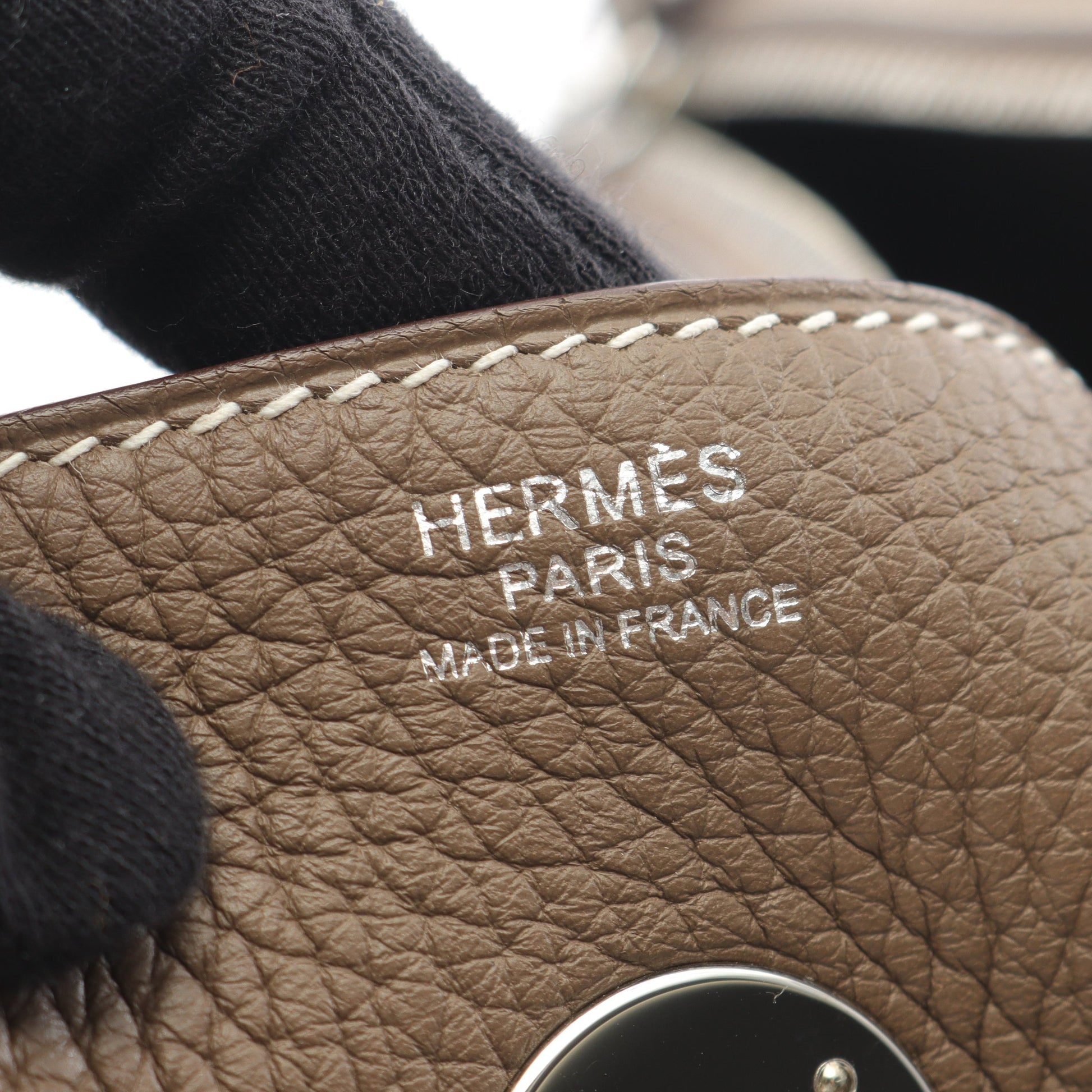 リンディ30 エトゥープ ショルダーバッグ トリヨンクレマンス グレーブラウン シルバー金具 C刻印 エルメス バッグ HERMES