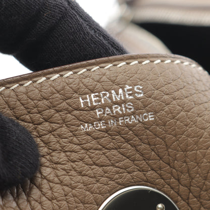 リンディ30 エトゥープ ショルダーバッグ トリヨンクレマンス グレーブラウン シルバー金具 C刻印 エルメス バッグ HERMES