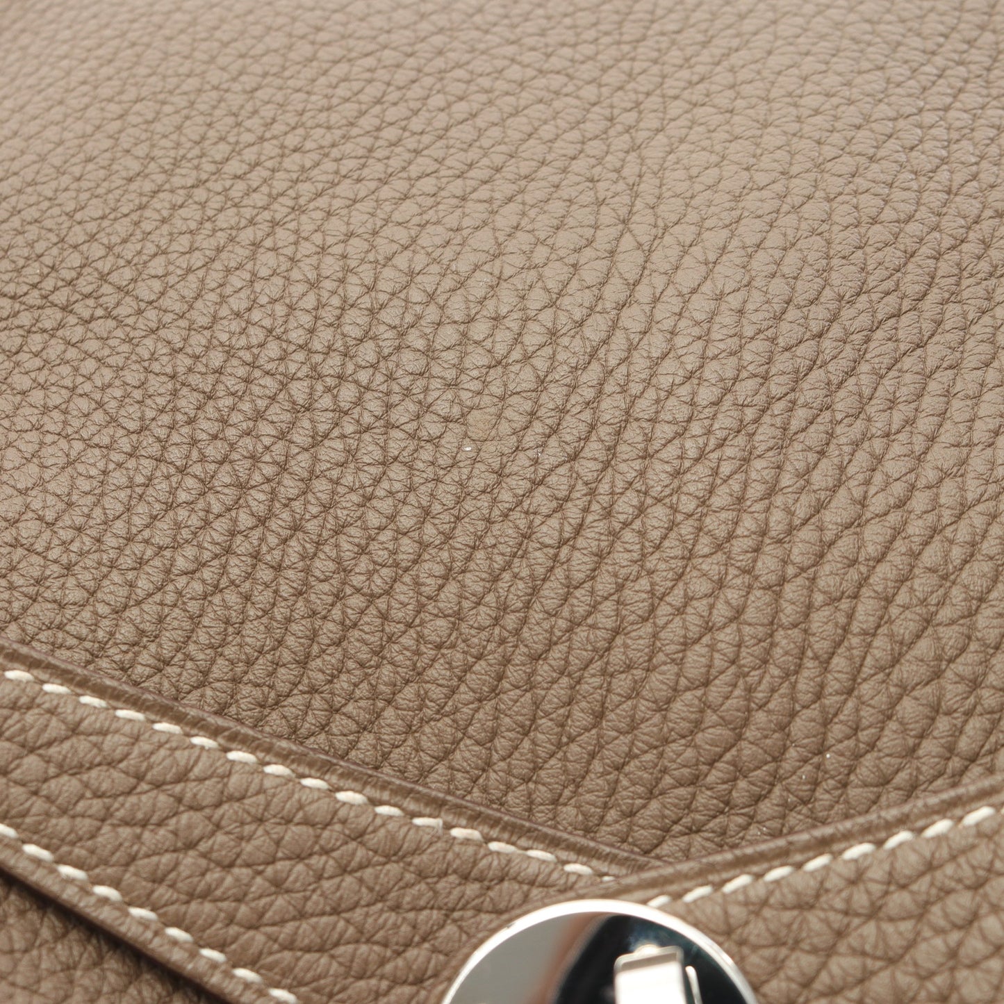リンディ30 エトゥープ ショルダーバッグ トリヨンクレマンス グレーブラウン シルバー金具 C刻印 エルメス バッグ HERMES