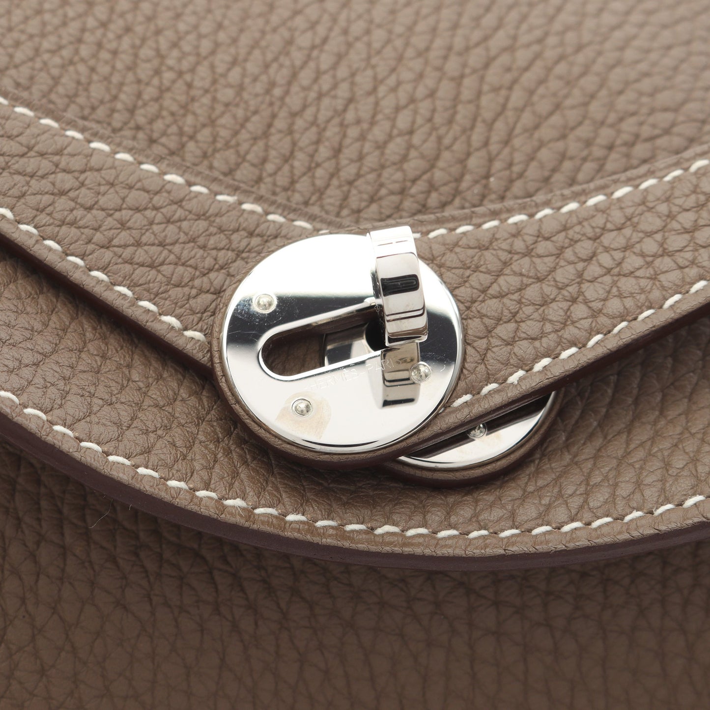 リンディ30 エトゥープ ショルダーバッグ トリヨンクレマンス グレーブラウン シルバー金具 C刻印 エルメス バッグ HERMES