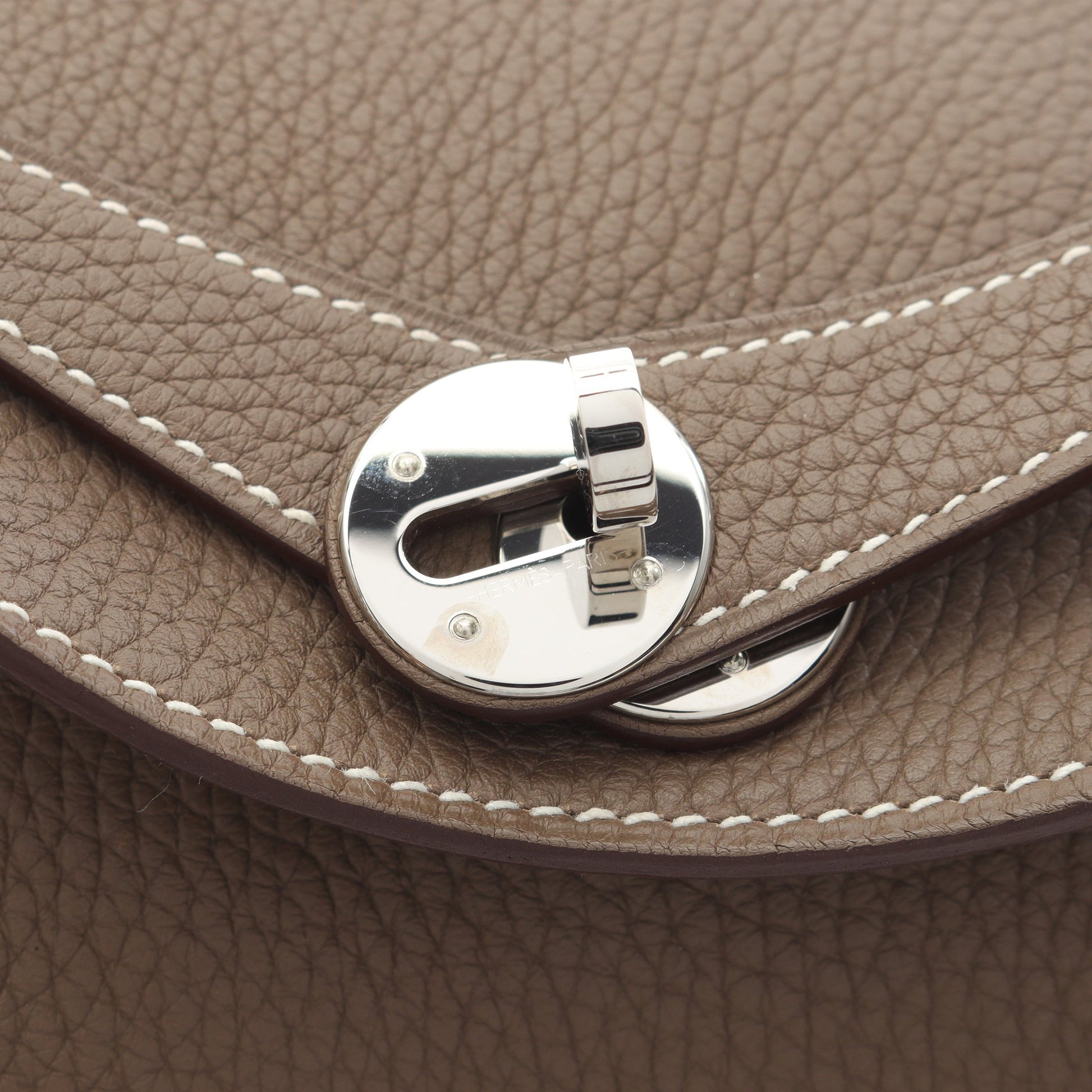リンディ30 エトゥープ ショルダーバッグ トリヨンクレマンス グレーブラウン シルバー金具 C刻印 エルメス バッグ HERMES