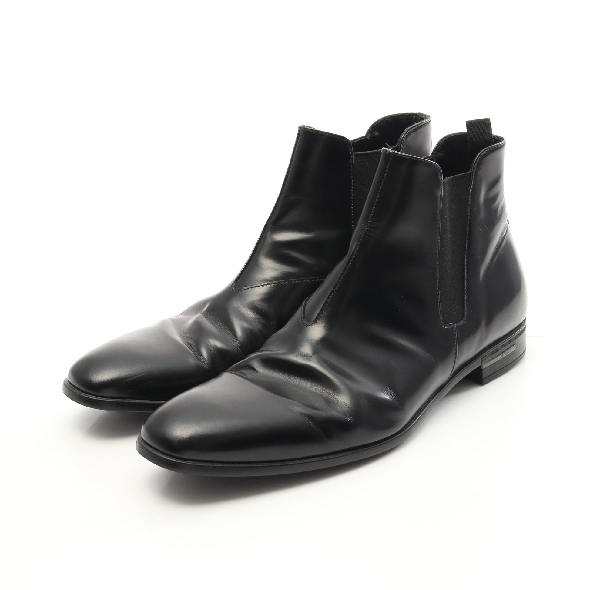 サイドゴアブーツ レザー ブラック プラダ シューズ PRADA
