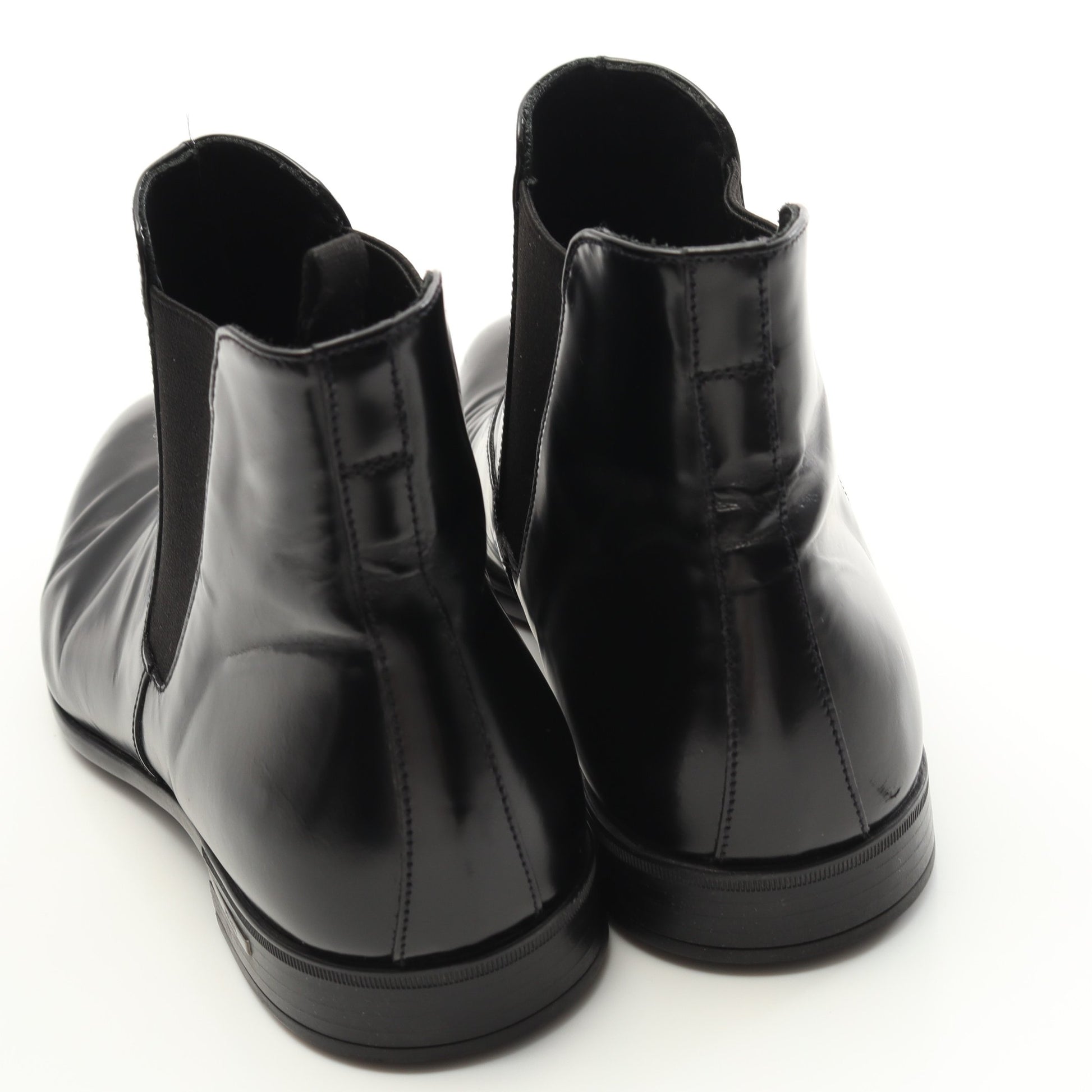 サイドゴアブーツ レザー ブラック プラダ シューズ PRADA