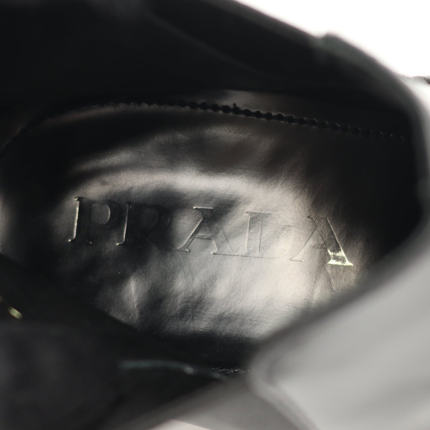 サイドゴアブーツ レザー ブラック プラダ シューズ PRADA