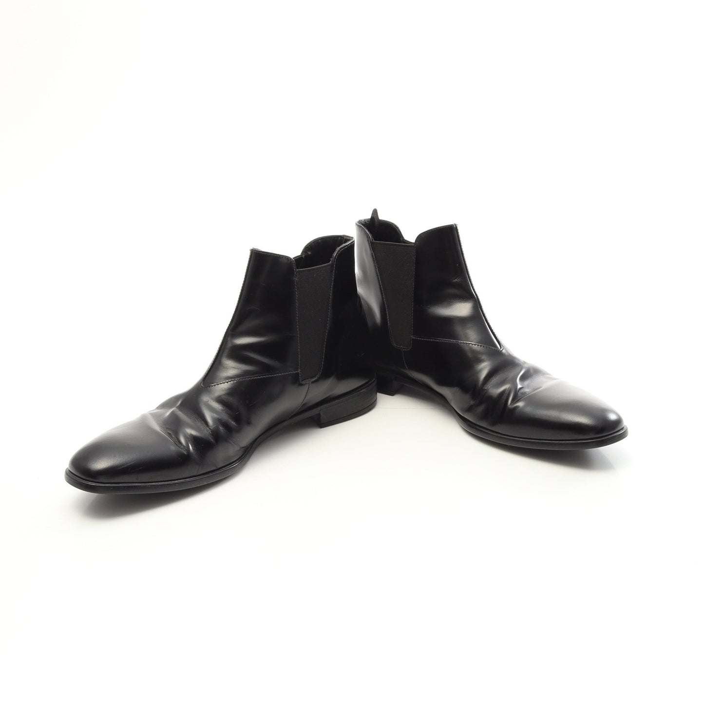 サイドゴアブーツ レザー ブラック プラダ シューズ PRADA