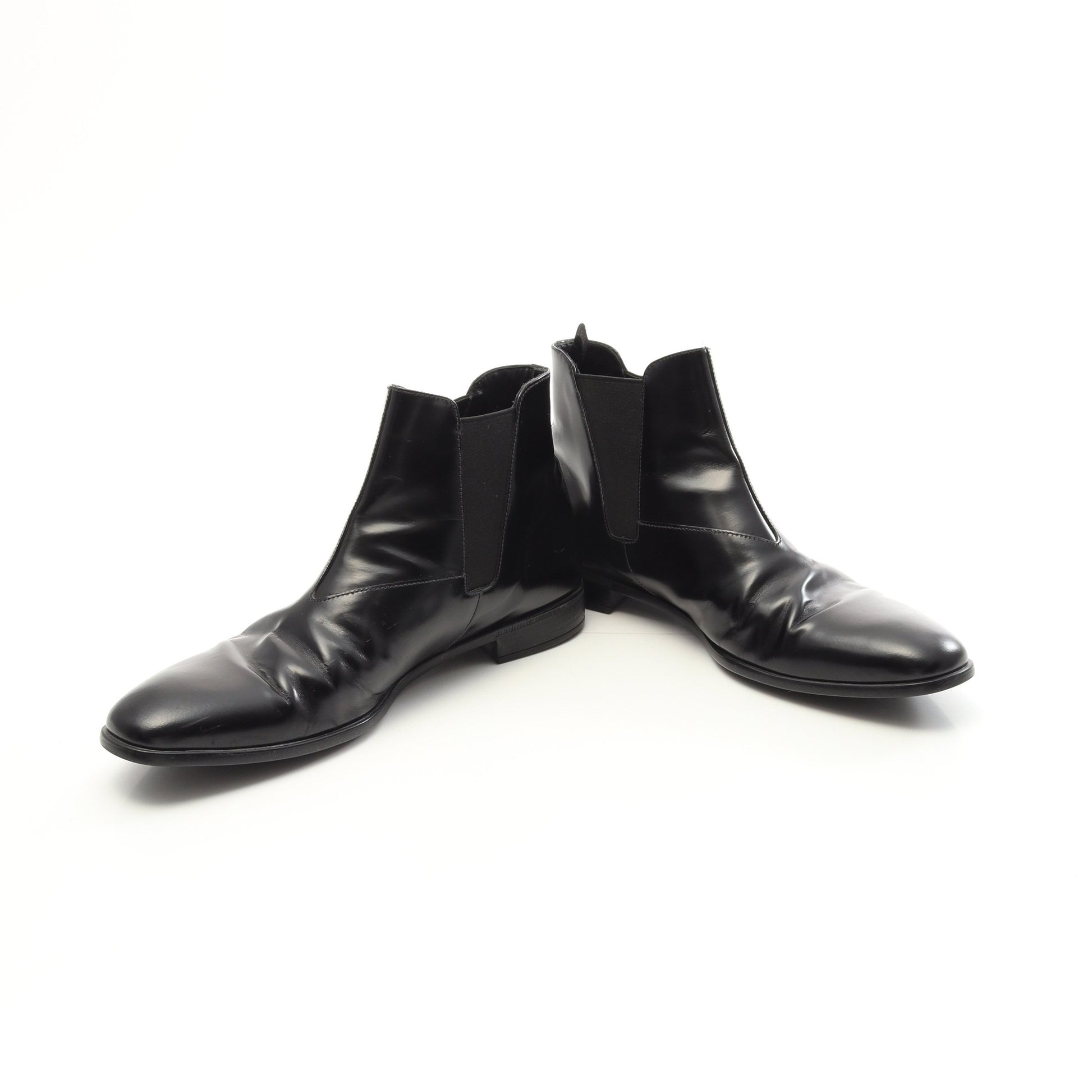 サイドゴアブーツ レザー ブラック プラダ シューズ PRADA