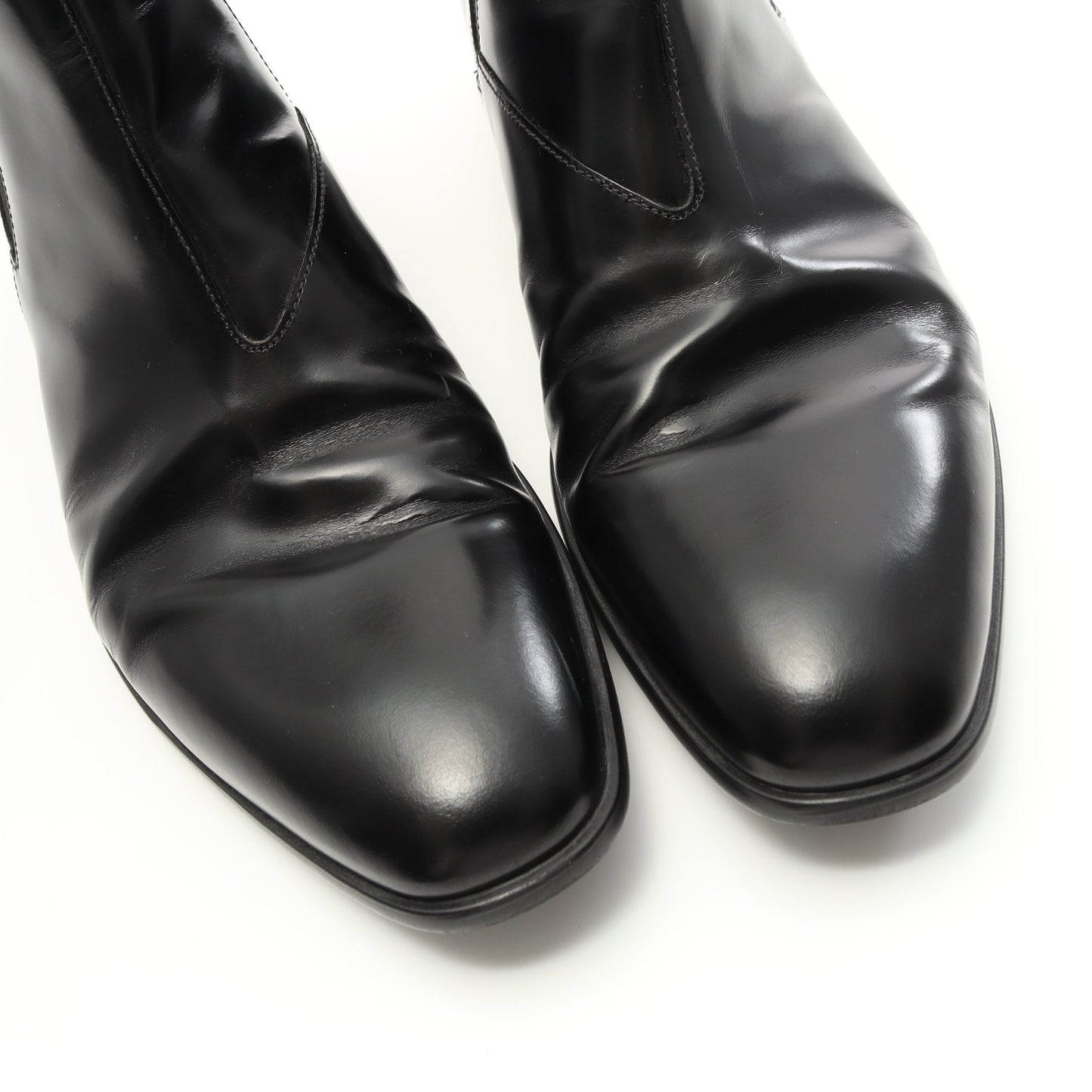 サイドゴアブーツ レザー ブラック プラダ シューズ PRADA