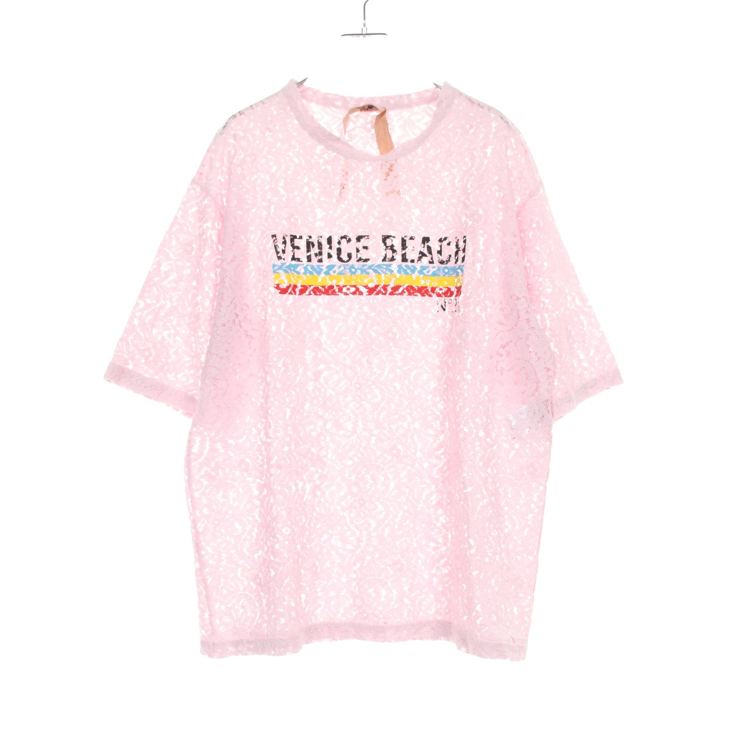 VENICE BEACH レース Tシャツ コットン ナイロン ライトピンク ヌメロヴェントゥーノ トップス N°21