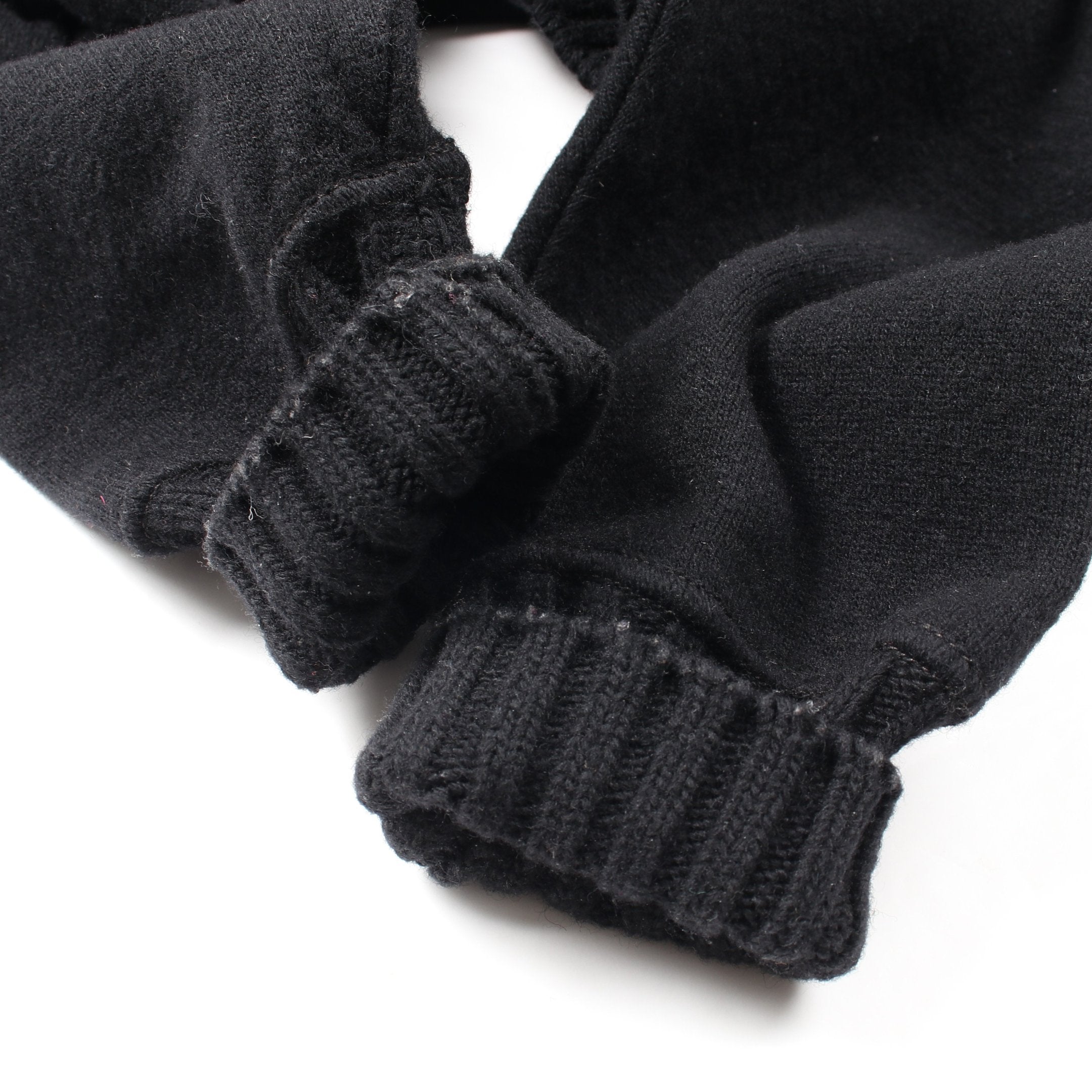 ヌメロヴェントゥーノ ビッグロゴ ジップ パーカー ブラック 40 ニットパーカー ジップアップパーカー ウール ナイロン ブラック